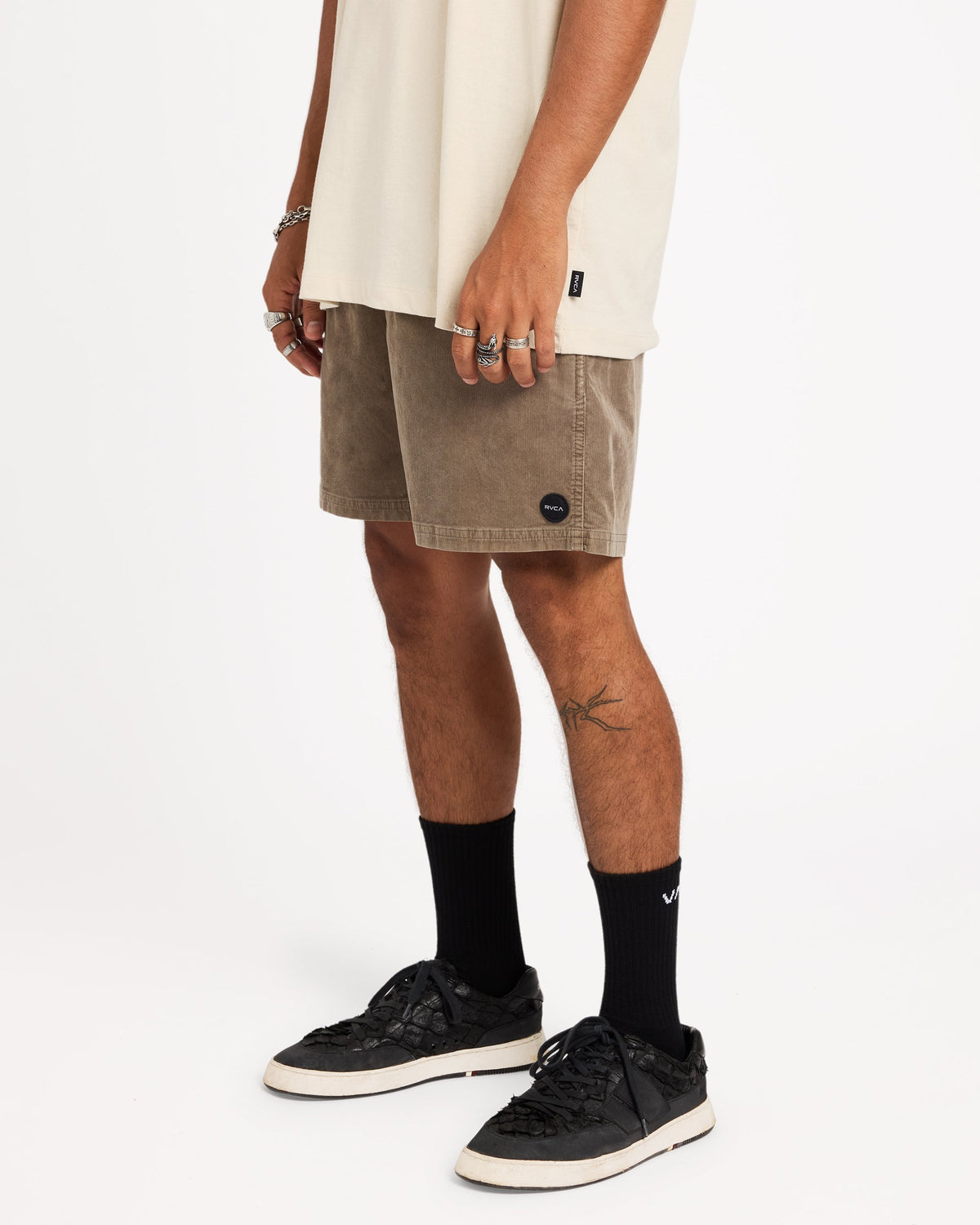 Mens Escape II Corduroy Shorts Mushroom - Image 3