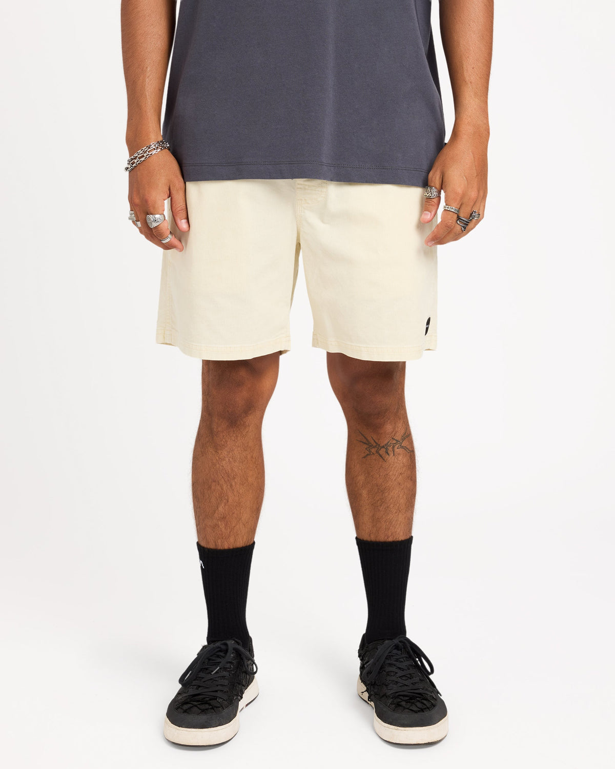 Mens Escape II Corduroy Shorts Natural - Image 9