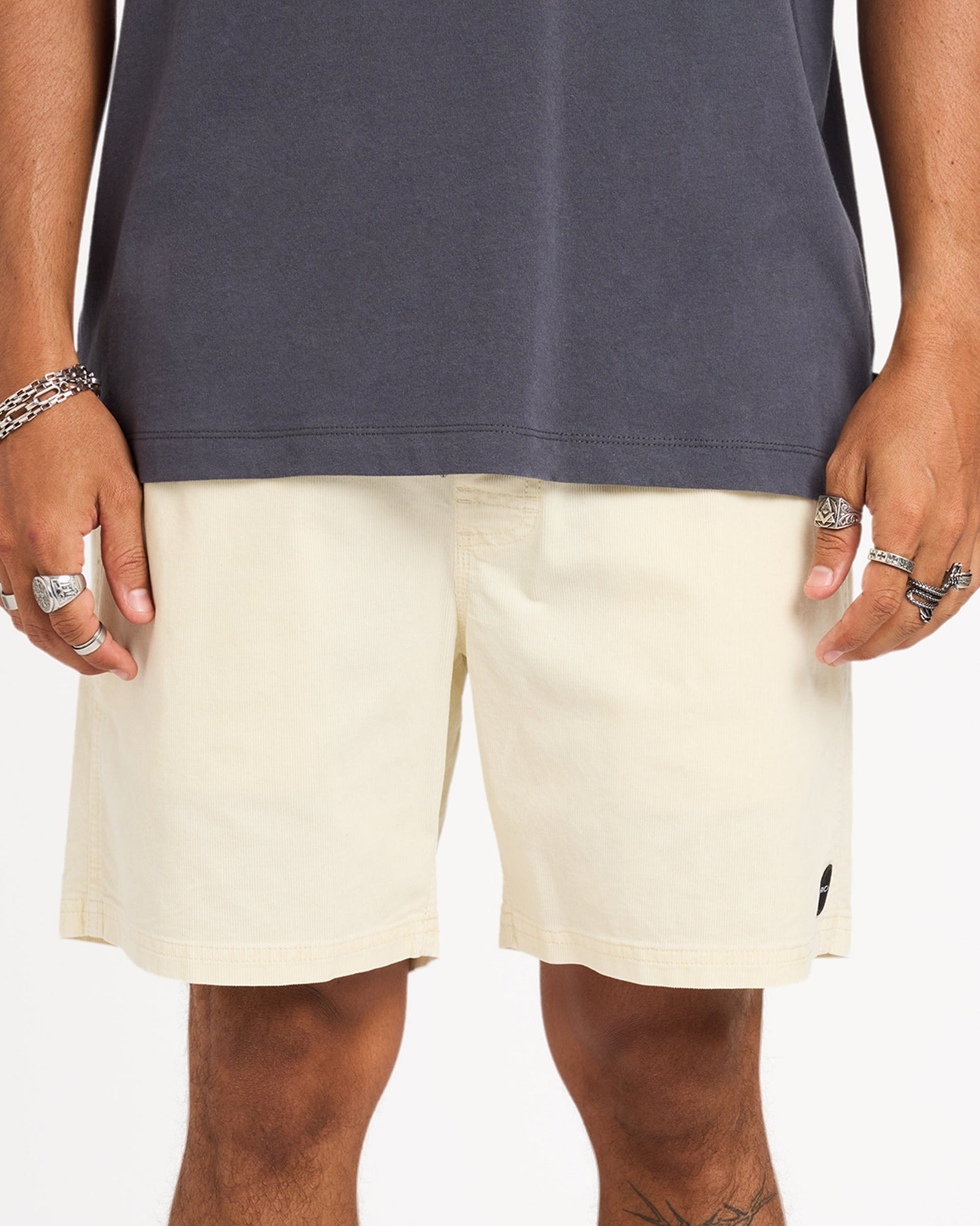 Mens Escape II Corduroy Shorts Natural - Image 13