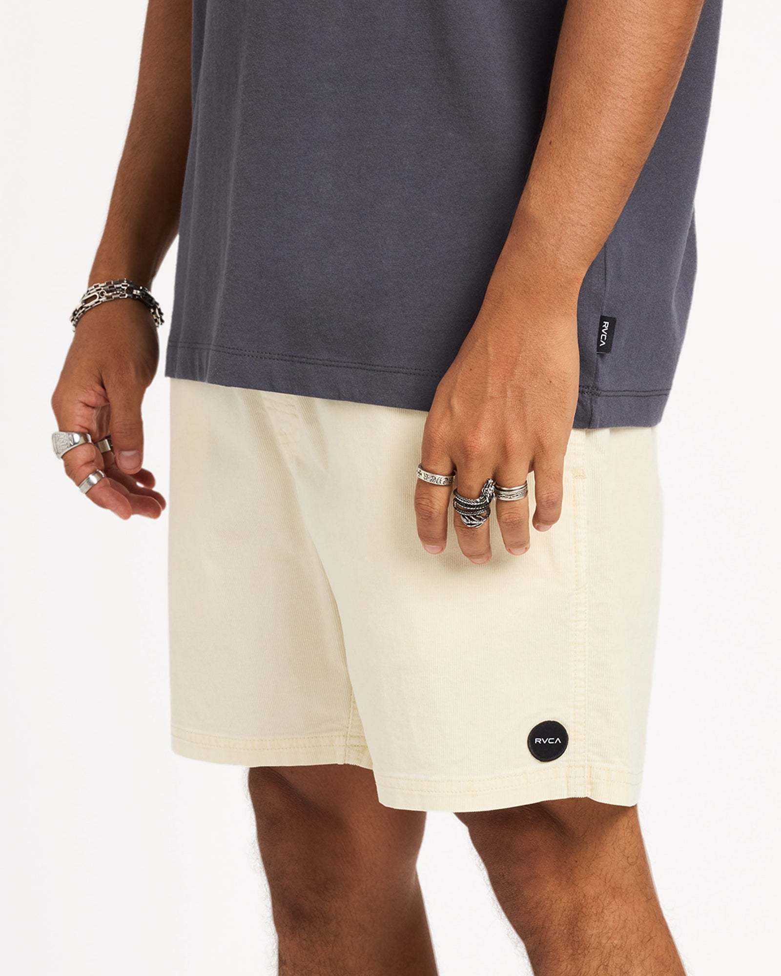 Mens Escape II Corduroy Shorts Natural - Image 15