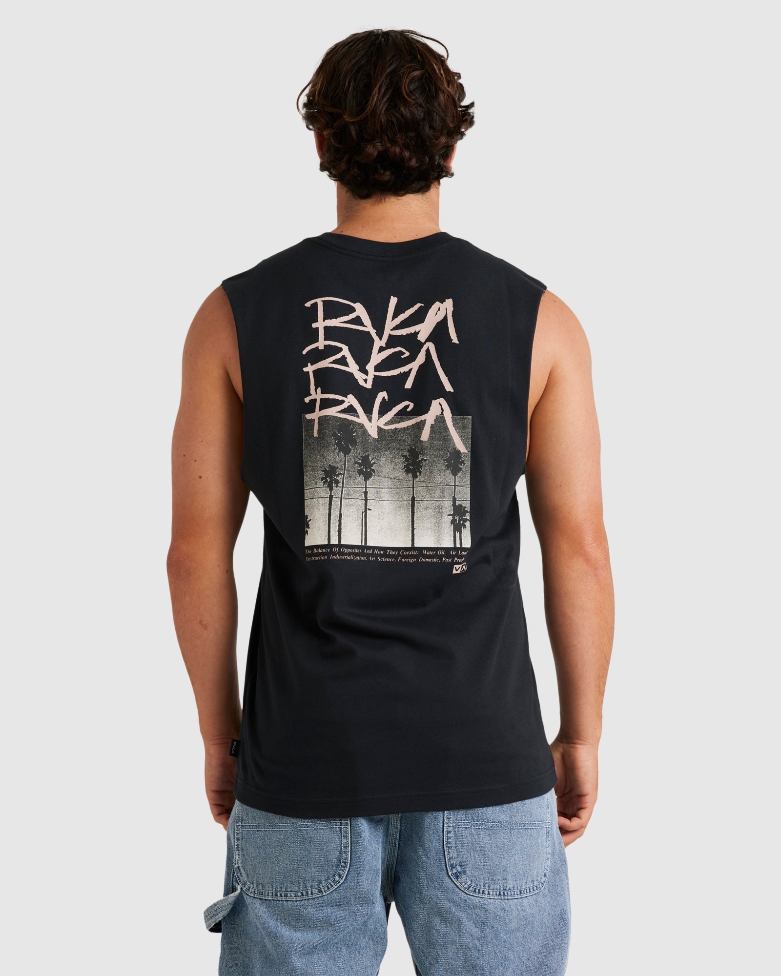 Mens Scraw Muscle Tank Black - Image 3