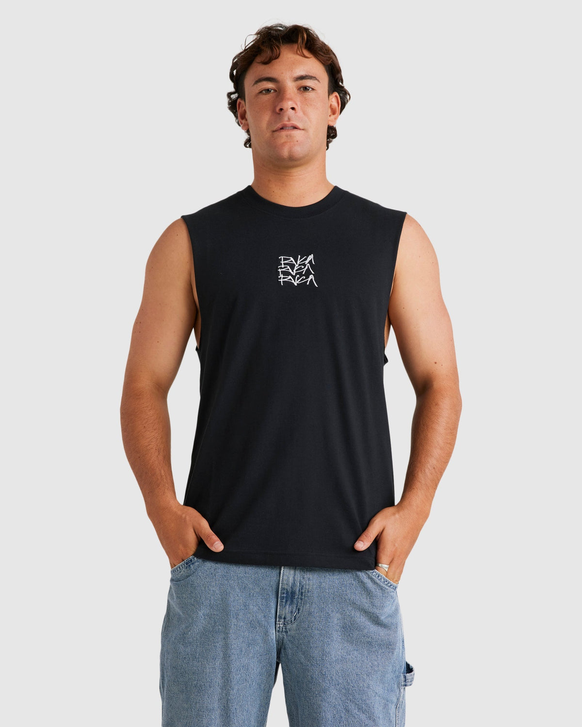 Mens Scraw Muscle Tank Black - Image 1
