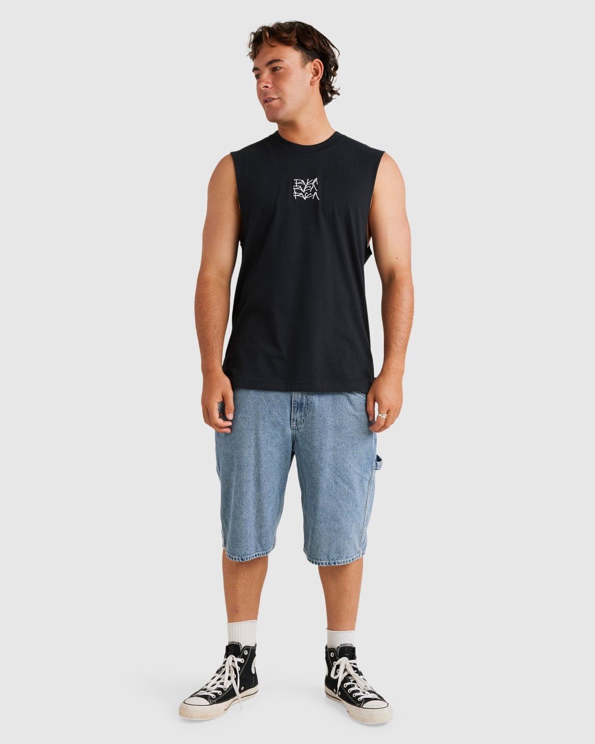 Mens Scraw Muscle Tank Black - Image 5