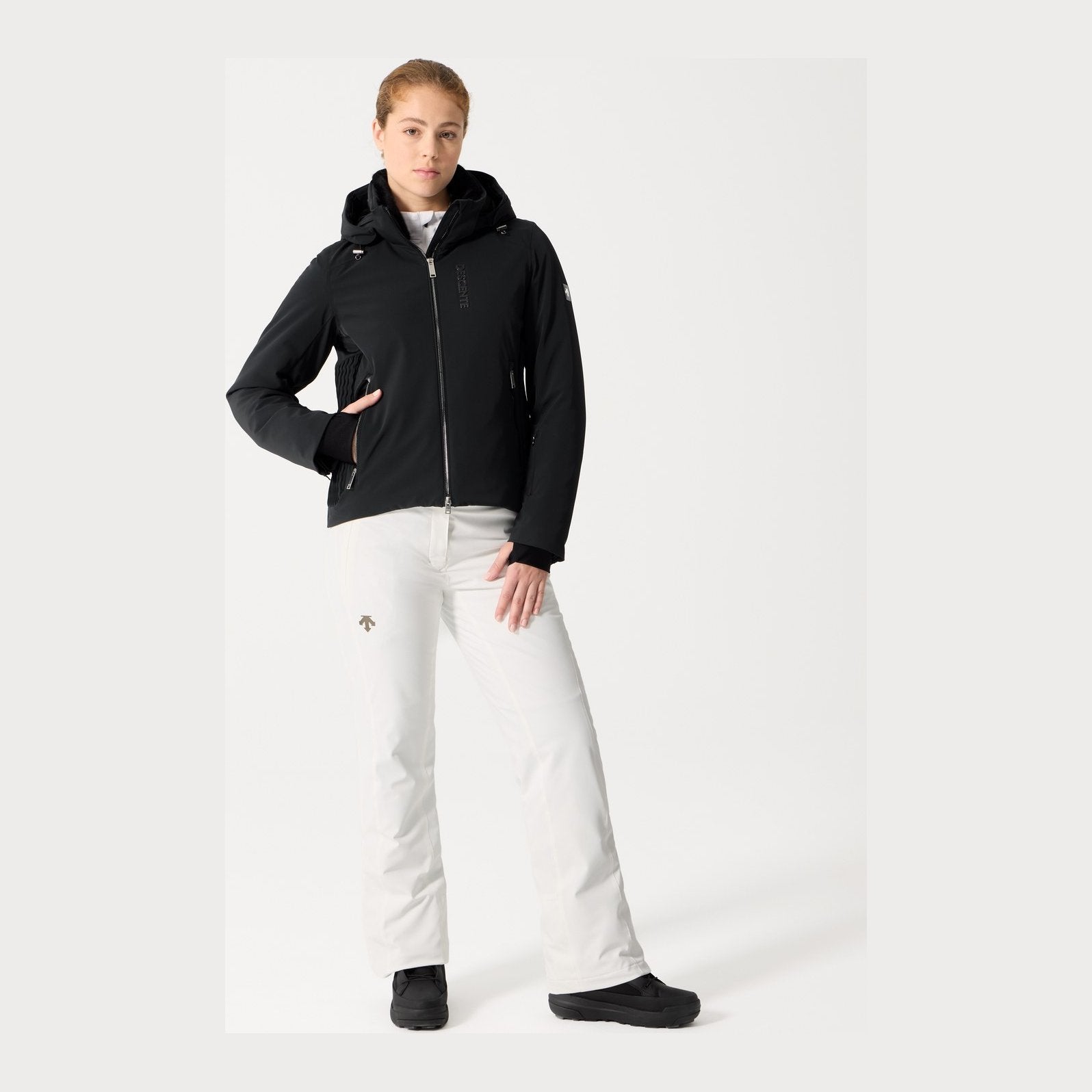 Womens Insulated Ski Jacket Black - Image 3