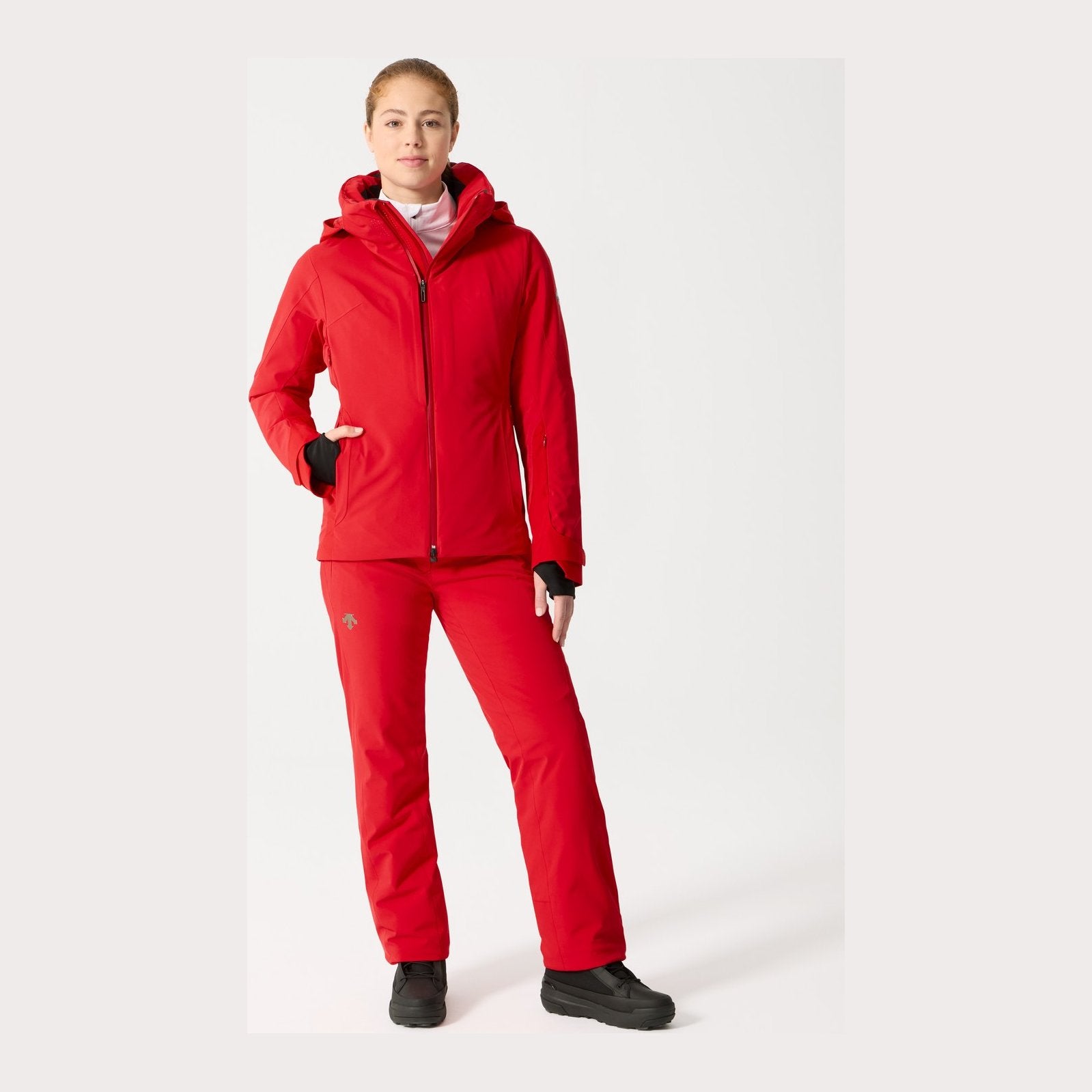 Womens Swiss Ski Jacket Electric Red - Image 6