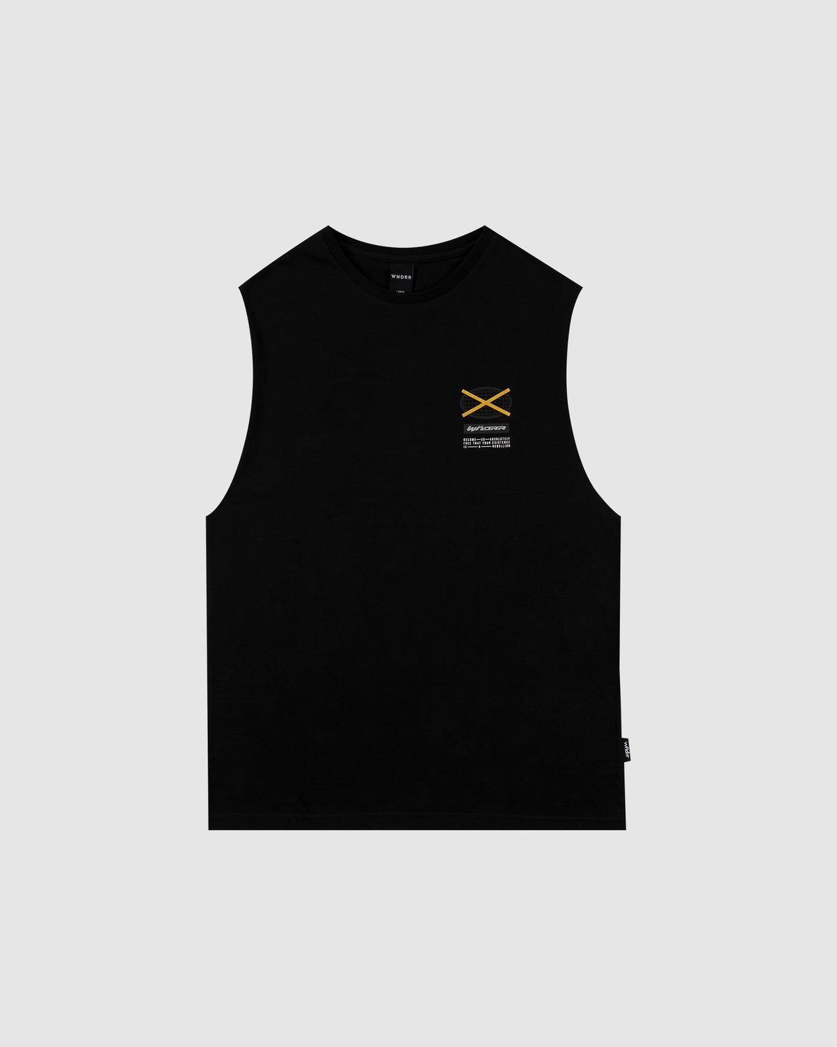 Wndrr Citadel Muscle Top Black