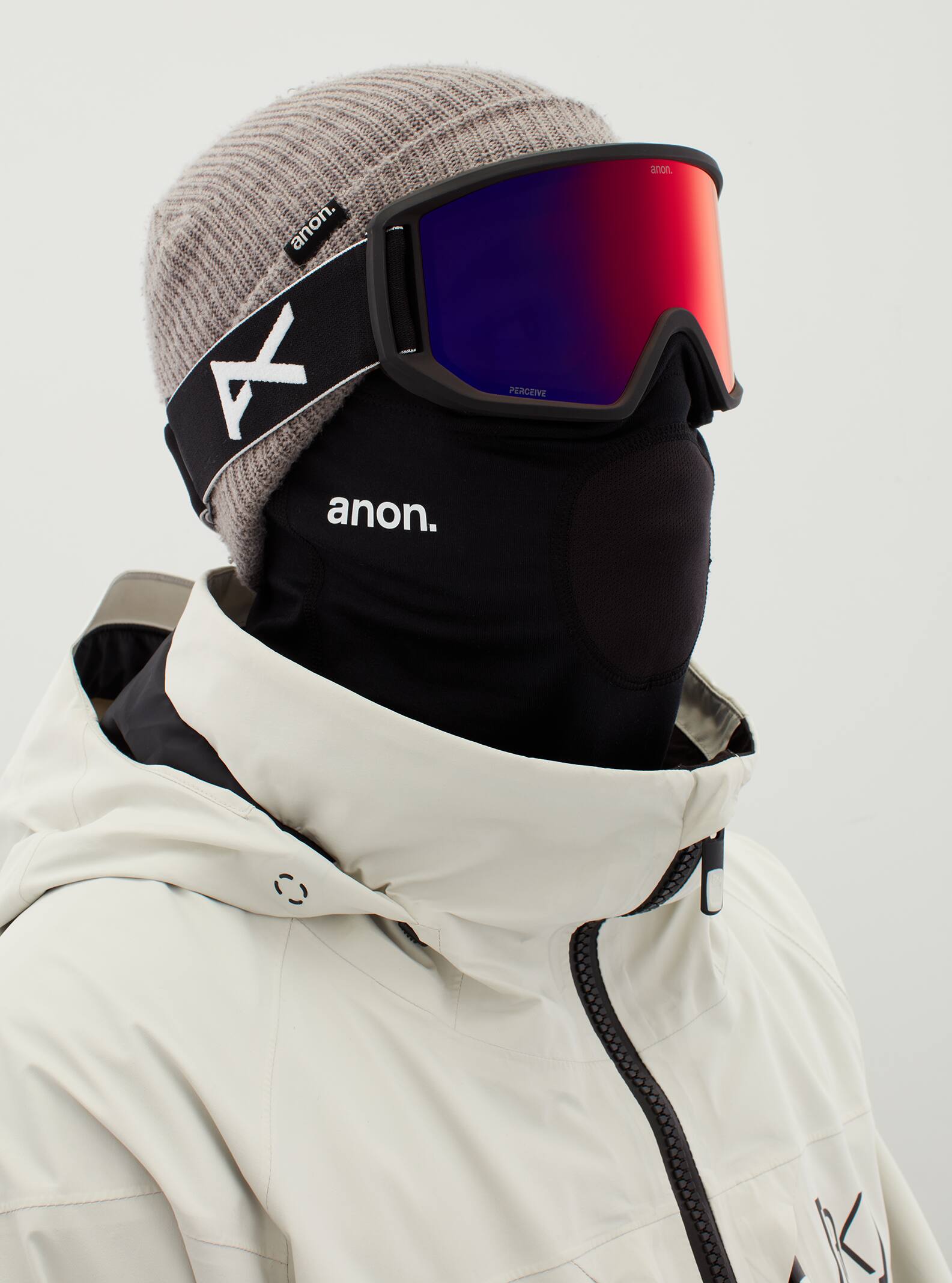 Anon Anon Relapse Goggles + Bonus Lens + MFI® Face Mask Frame: black, lens: perceive sunny red (14% / s3), spare lens: amber (55% / s1)