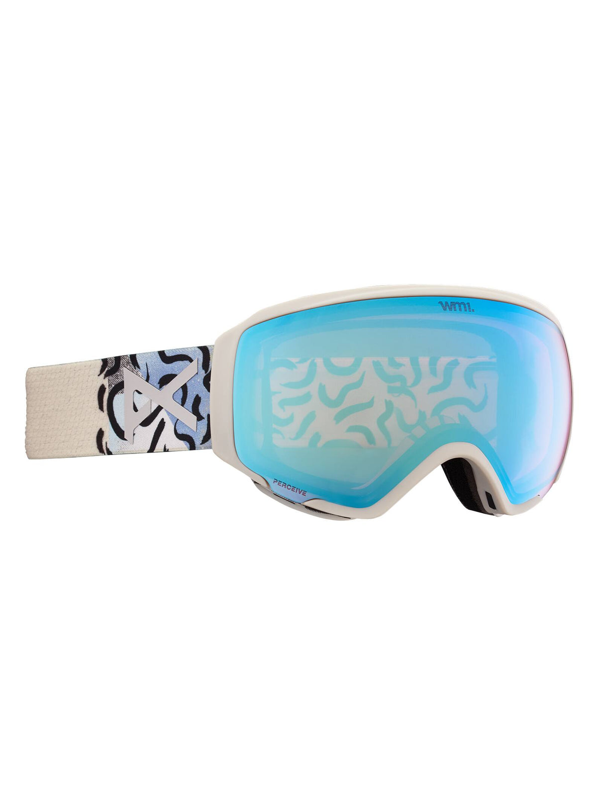 Anon Anon WM1 Goggles + Bonus Lens - Low Bridge Fit Frame: powder, lens: perceive variable blue (21% / s2), spare lens: perceive cloudy pink (53% / s1)