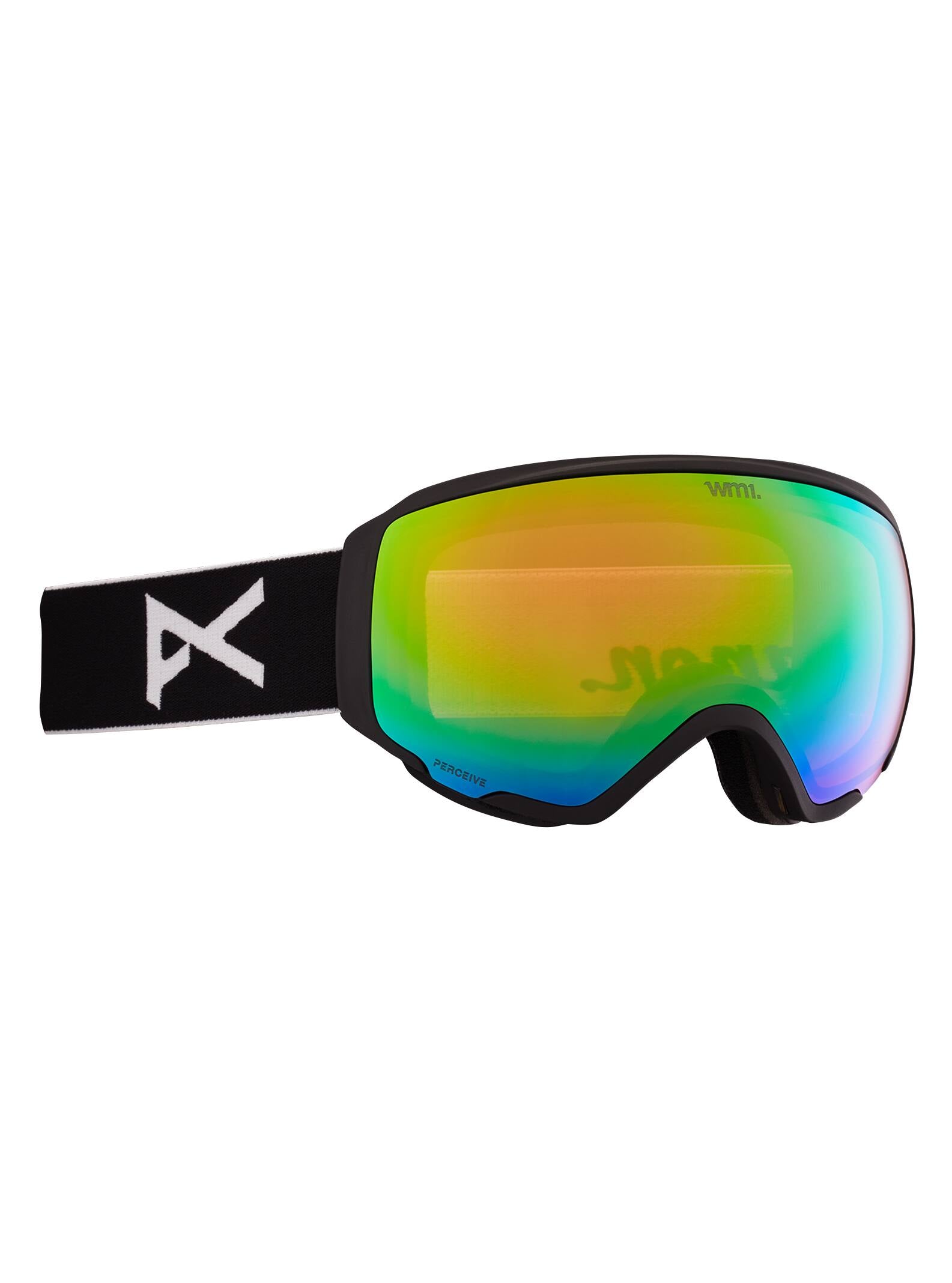 Anon Anon WM1 Goggles + Bonus Lens Frame: black, lens: perceive variable green (22% / s2), spare lens: perceive cloudy pink (53% / s1)