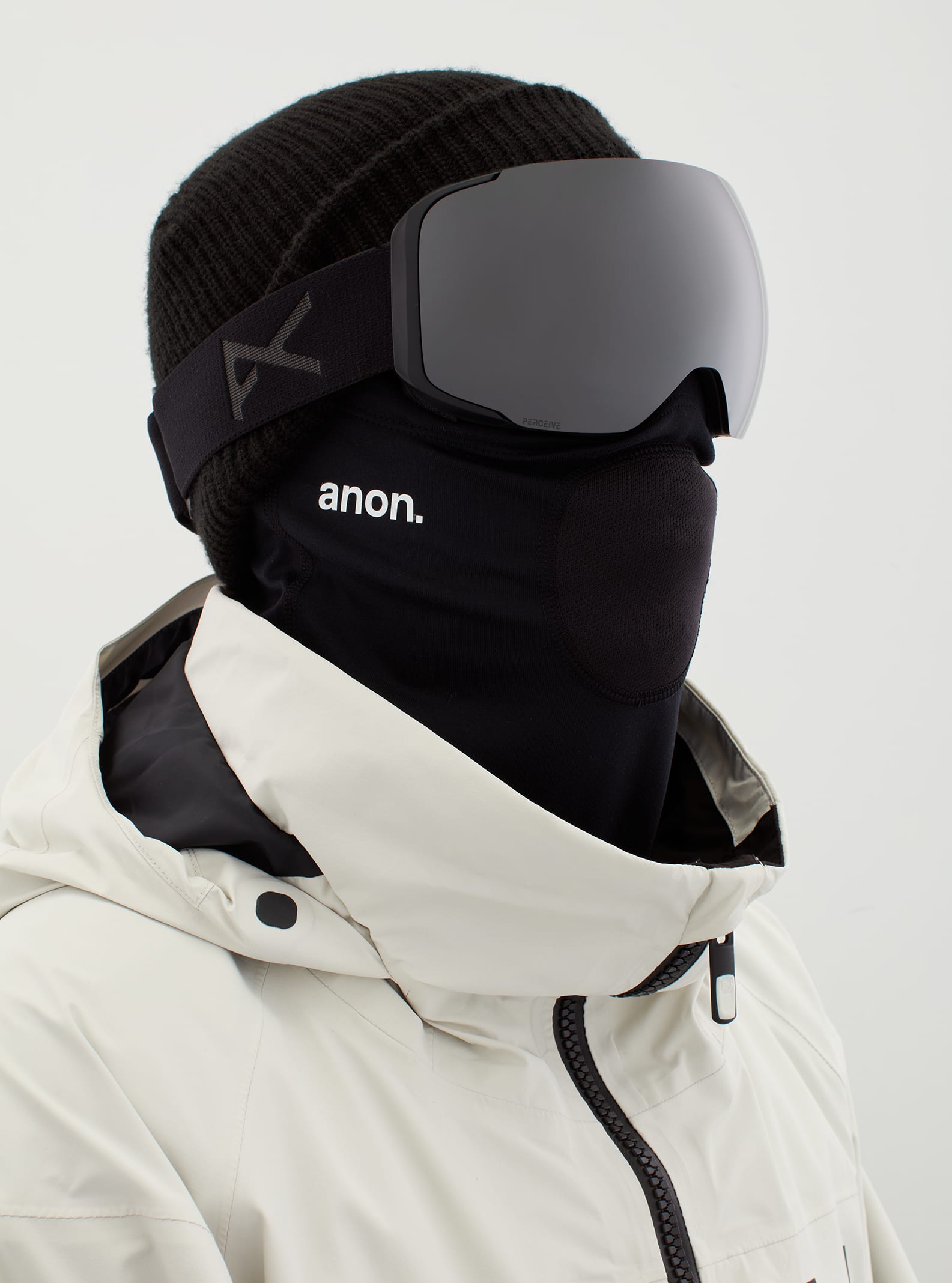 Anon Anon M2 Goggles + Bonus Lens + MFI® Face Mask Frame: smoke, lens: perceive sunny onyx (6% / s4), spare lens: perceive variable violet (34% / s2)