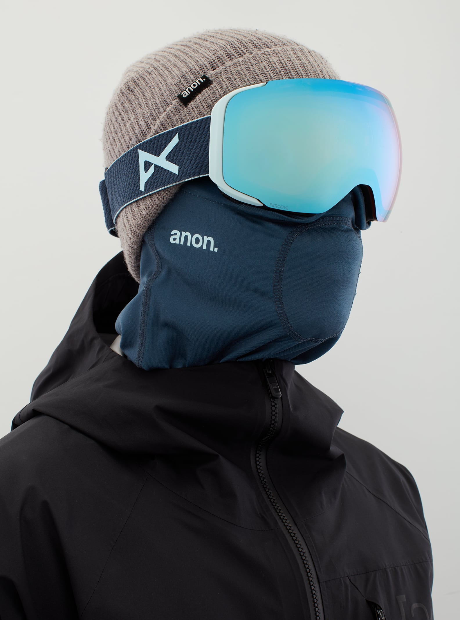 Anon Anon M2 Goggles + Bonus Lens + MFI® Face Mask Frame: oakledge, lens: perceive variable blue (21% / s2), spare lens: perceive cloudy pink (53%/s1)