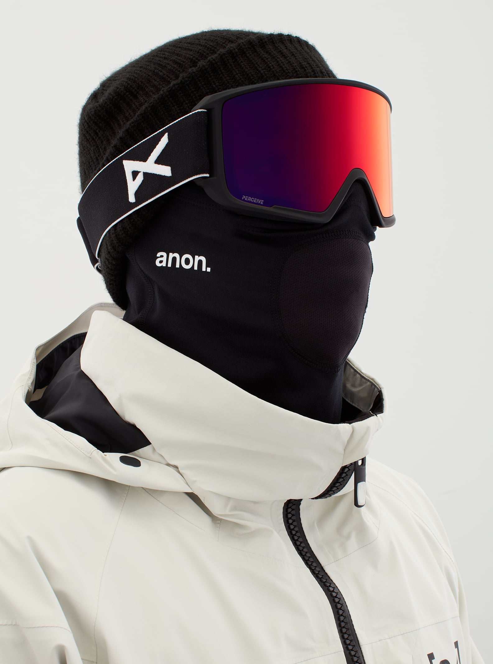 Anon Anon M3 Goggles + Bonus Lens + MFI® Face Mask Frame: black, lens: perceive sunny red (14% / s3), spare lens: perceive cloudy burst (59% / s1)