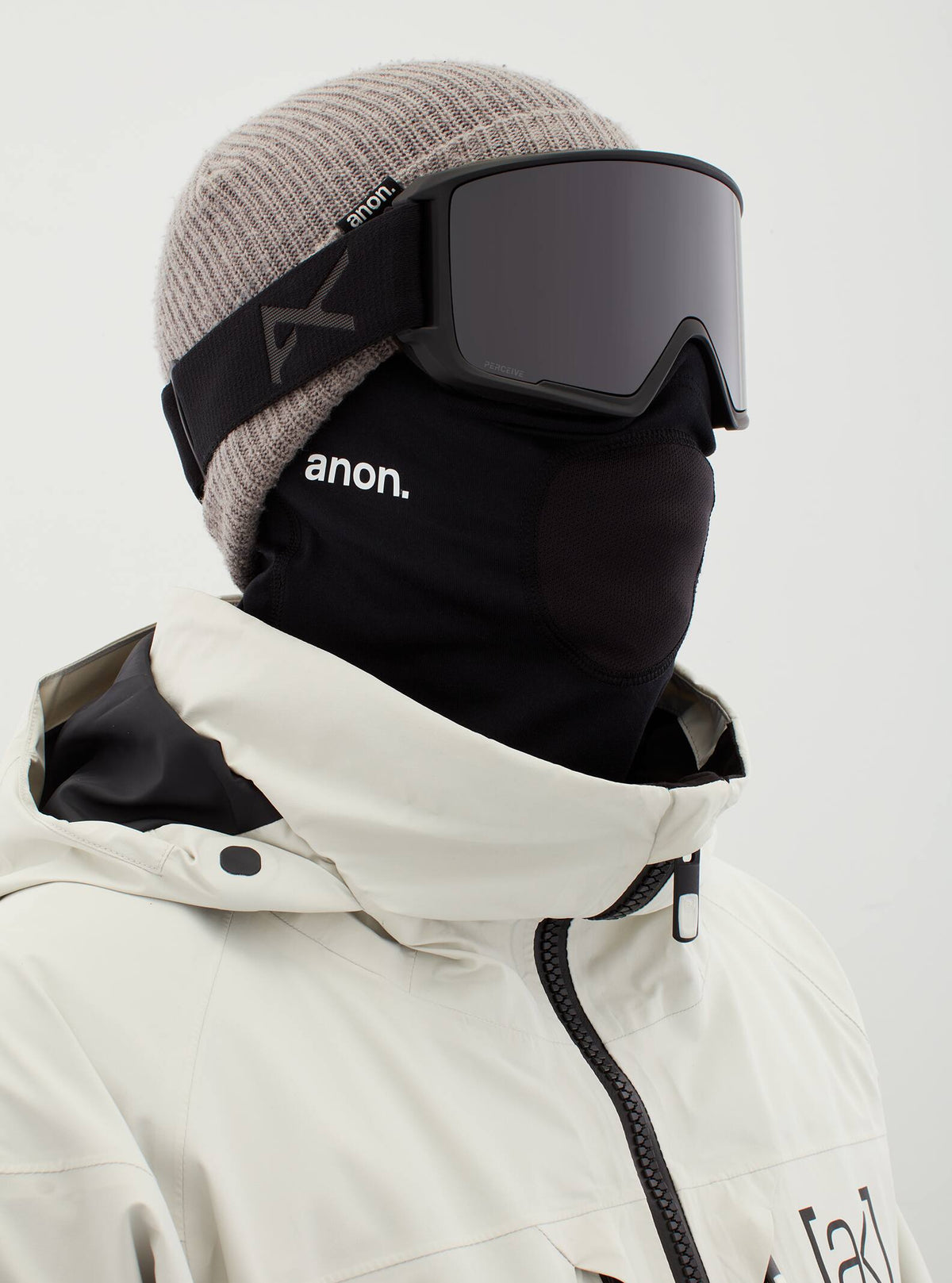 Anon Anon M3 Goggles + Bonus Lens + MFI® Face Mask Frame: smoke, lens: perceive sunny onyx (6% / s4), spare lens: perceive variable violet (34% / s2)