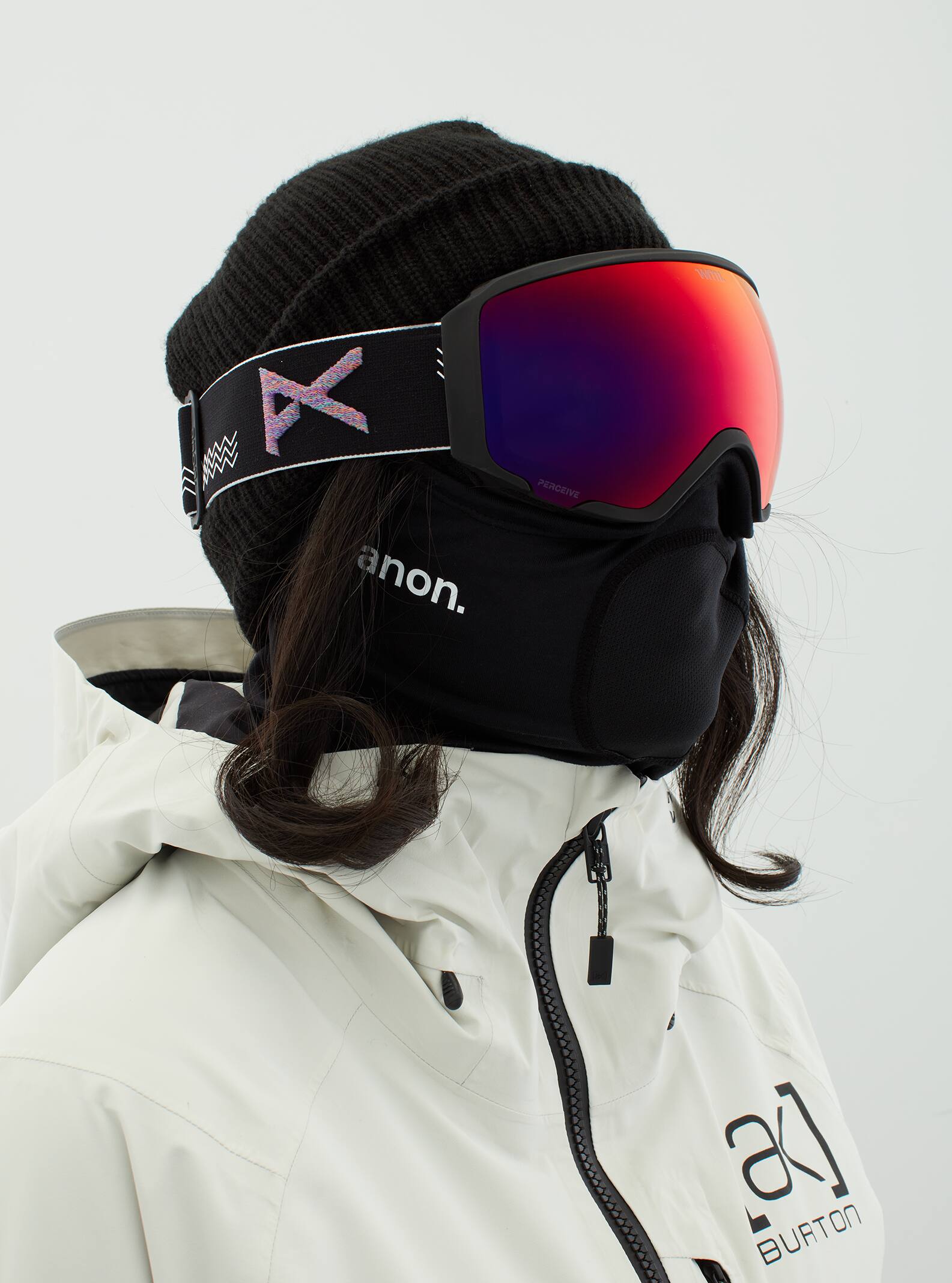 Anon Anon WM1 Goggles + Bonus Lens + MFI® Face Mask Frame: waves, lens: perceive sunny red (14% / s3), spare lens: perceive cloudy burst (59% / s1)