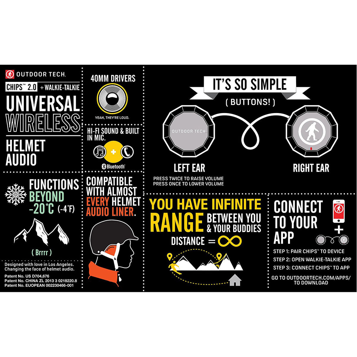 Chips 2.0 Wireless Snow Helmet Audio