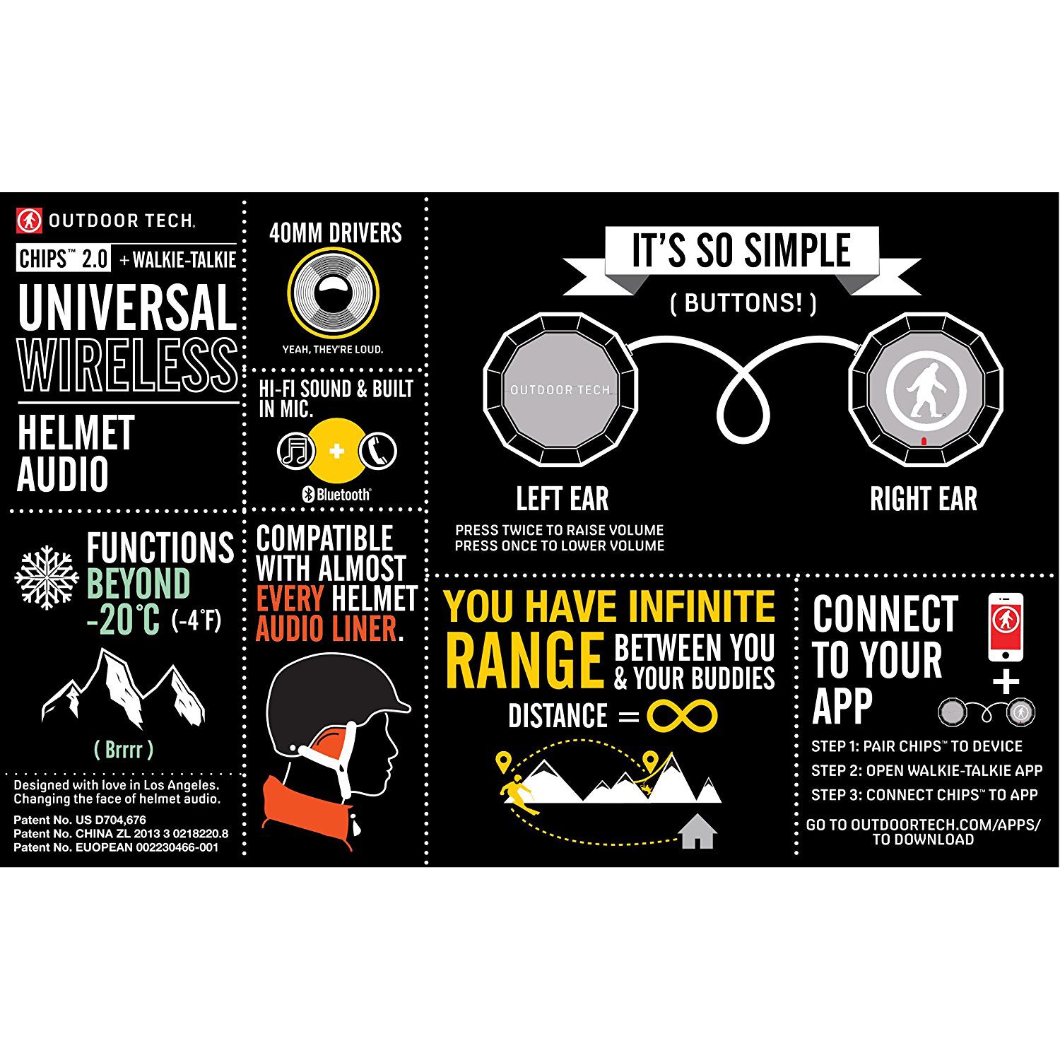 Chips 2.0 Wireless Snow Helmet Audio