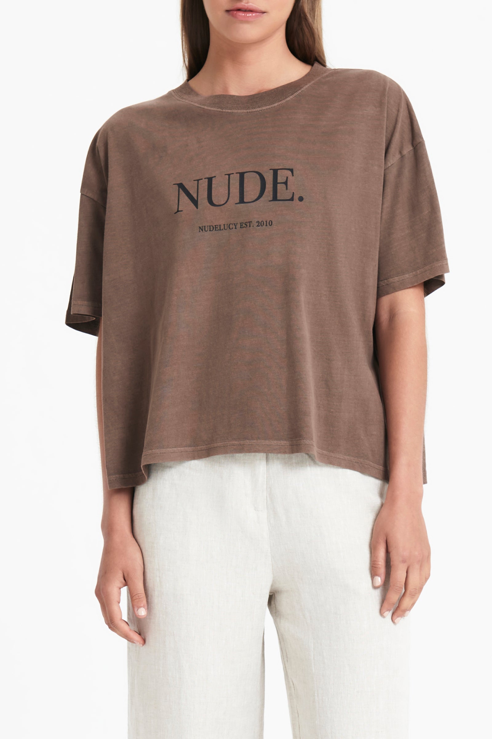 nude. washed tee