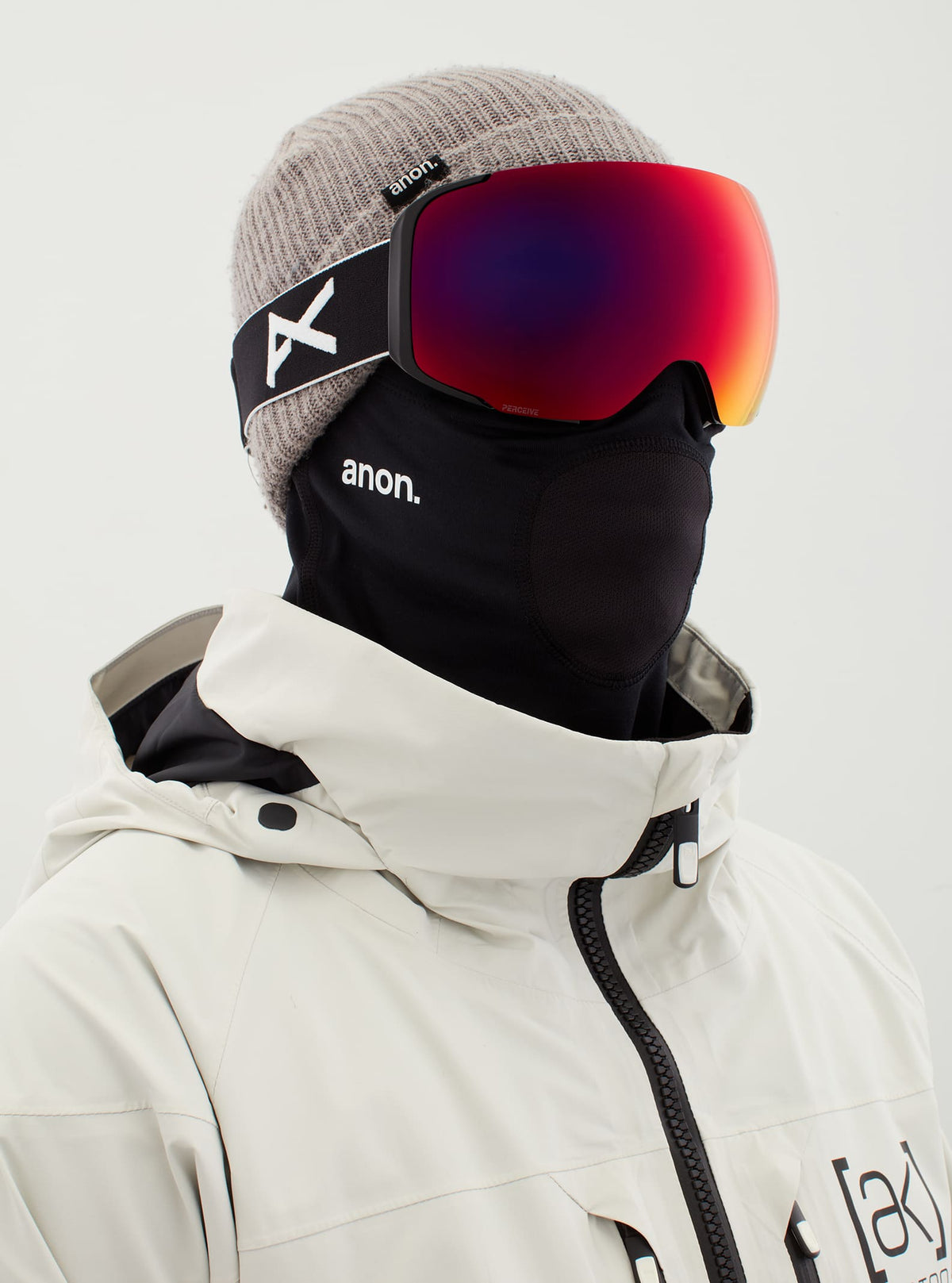 Anon Anon M2 Goggles + Bonus Lens + MFI® Face Mask - Low Bridge Fit Frame: black, lens: perceive variable green (22% / s2), spare lens: perceive cloudy pink (53% / s1)