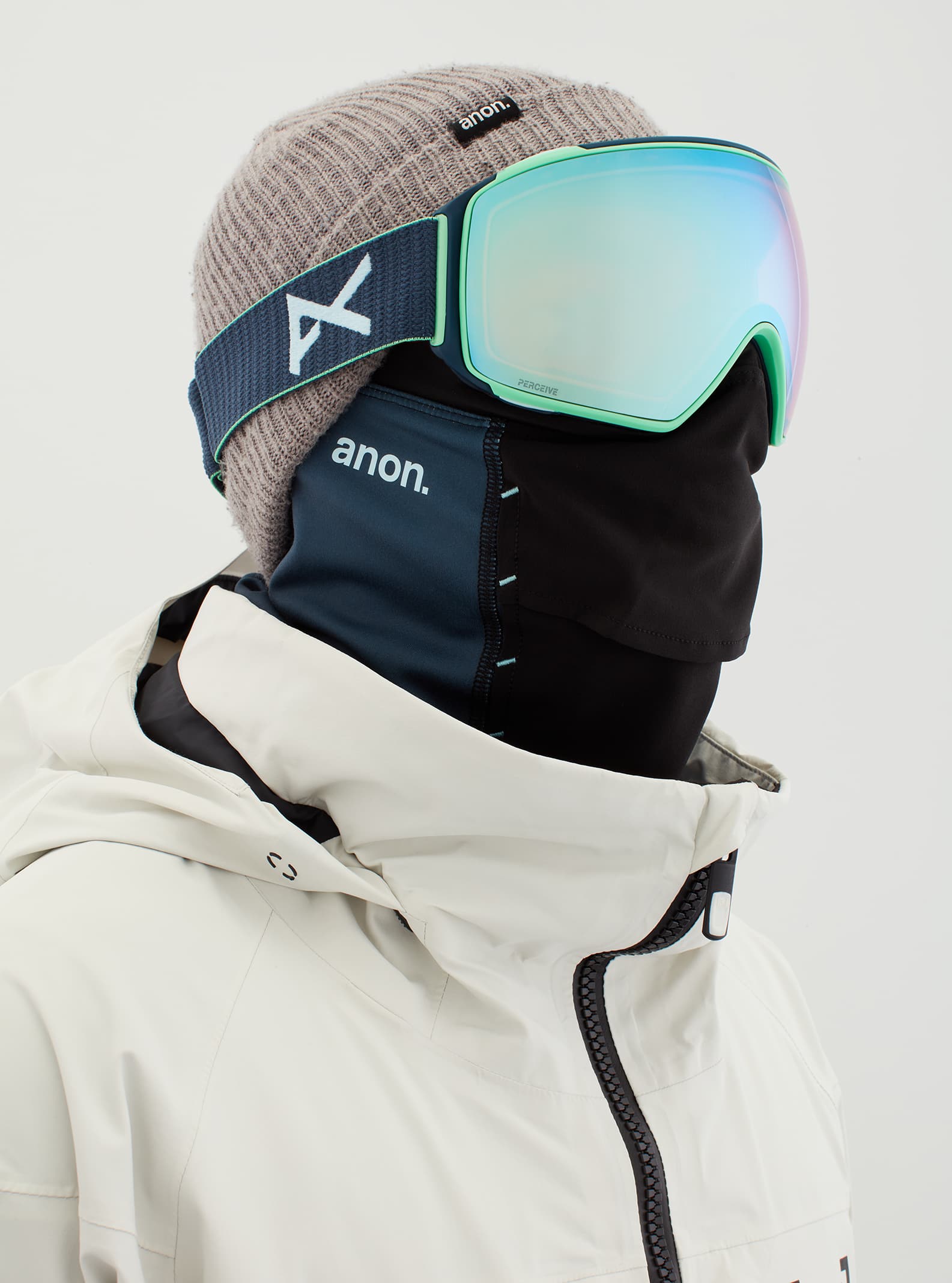 Anon Anon M4 Goggles Toric + Bonus Lens + MFI® Face Mask - Low Bridge Fit Frame: navy, lens: perceive variable blue (21% / s2), spare lens: perceive cloudy pink (53% / s1)