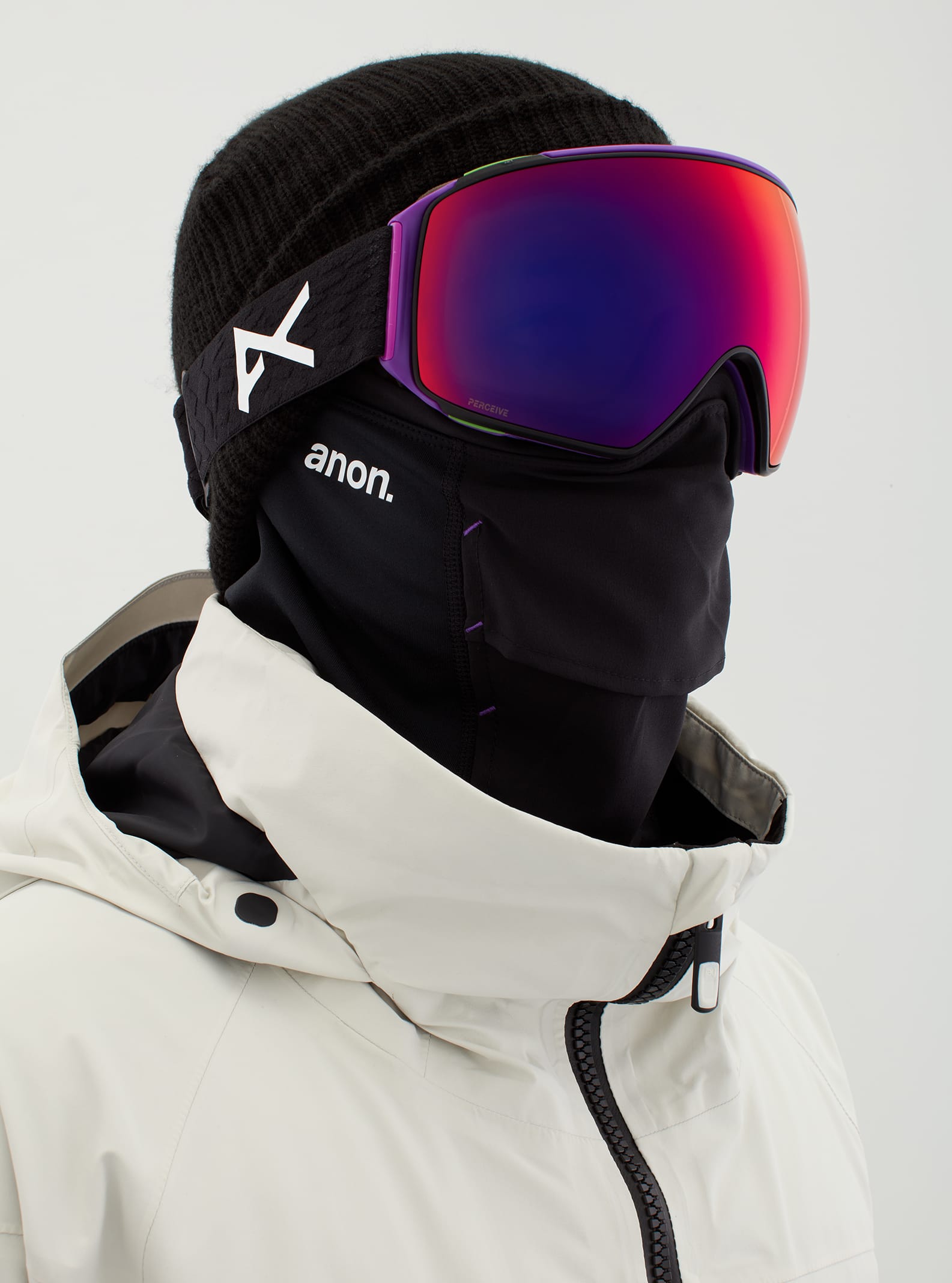 Anon Anon M4 Goggles Toric + Bonus Lens + MFI® Face Mask - Low Bridge Fit Frame: mendez, lens: perceive sunny red (14% / s3), spare lens: perceive cloudy burst (59% / s1)