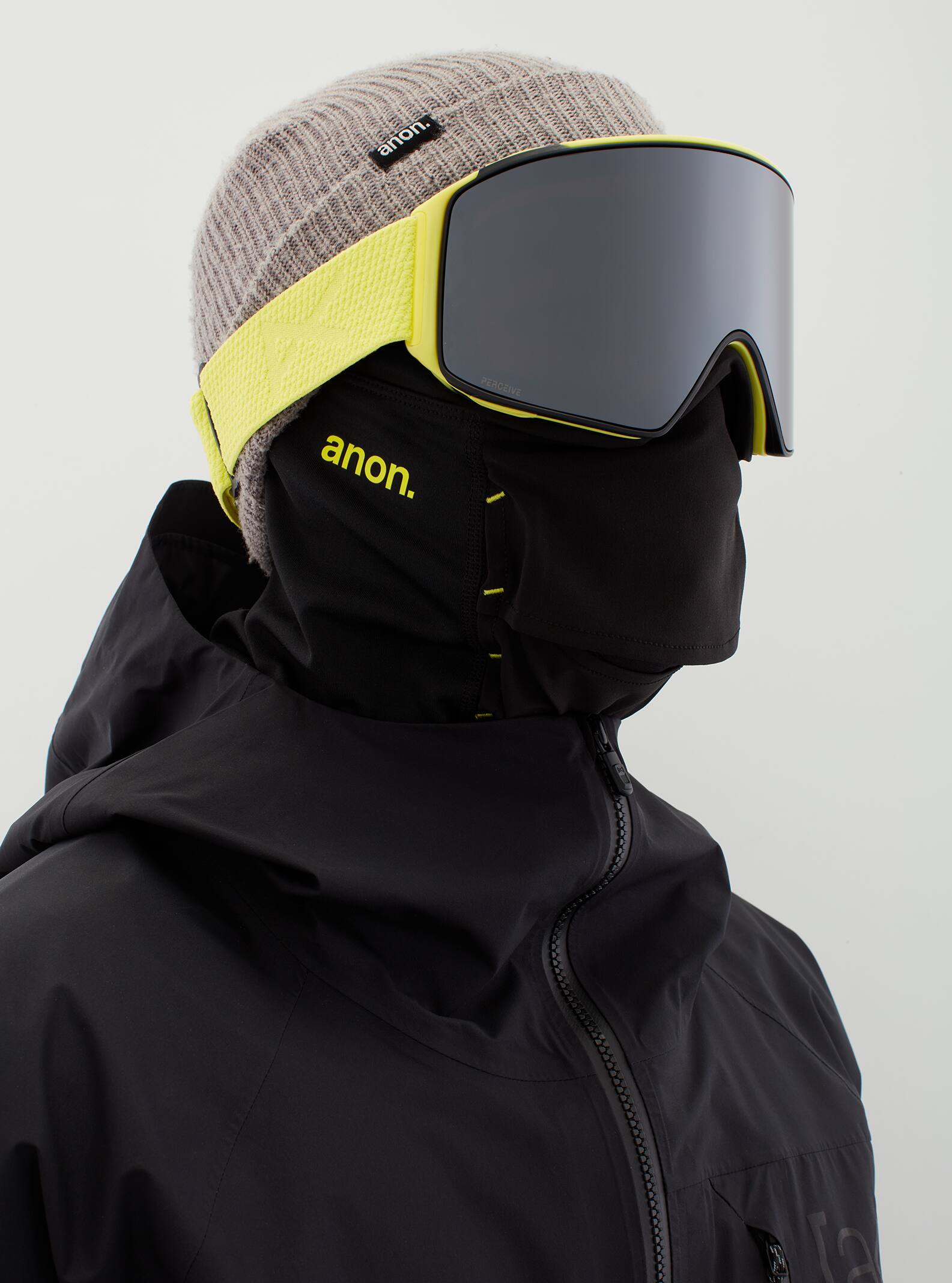 Anon Anon M4 Goggles Cylindrical + Bonus Lens + MFI® Face Mask Frame: lemon, lens: perceive sunny onyx (6% / s4), spare lens: perceive variable violet (34% / s2)