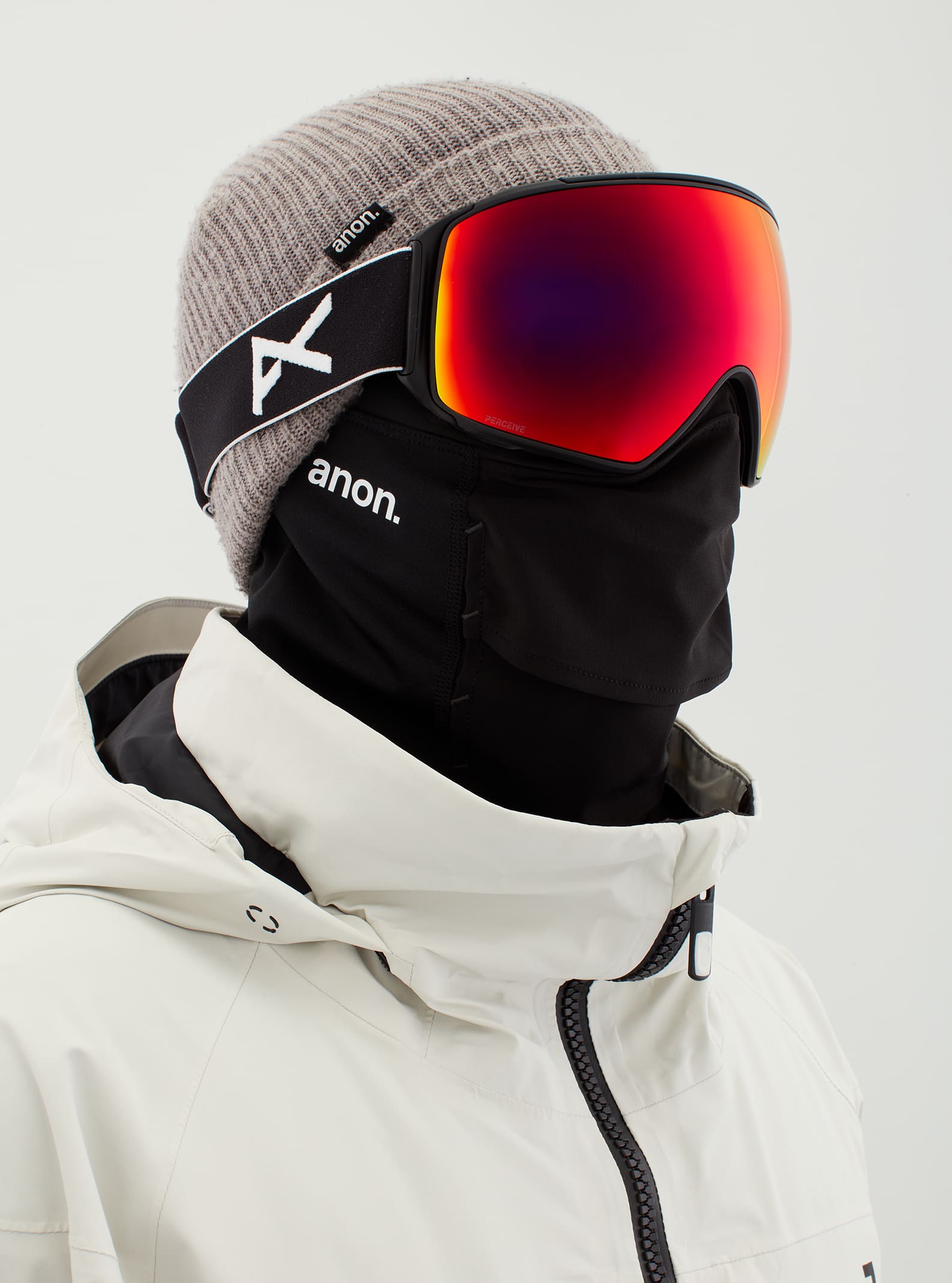 Anon Anon M4 Goggles Toric + Bonus Lens + MFI® Face Mask Frame: black, lens: perceive sunny red (14% / s3), spare lens: perceive cloudy burst (59% / s1)