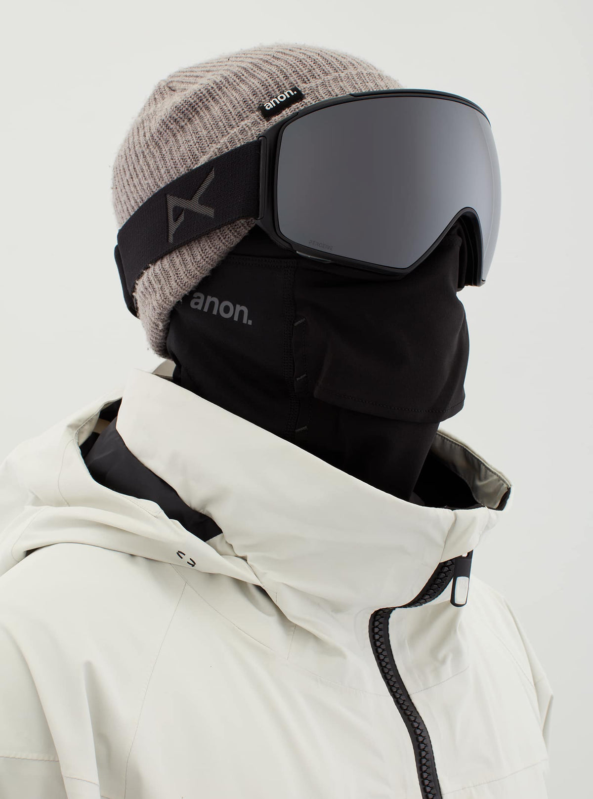 Anon Anon M4 Goggles Toric + Bonus Lens + MFI® Face Mask Frame: smoke, lens: perceive sunny onyx (6% / s4), spare lens: perceive variable violet (34% / s2)