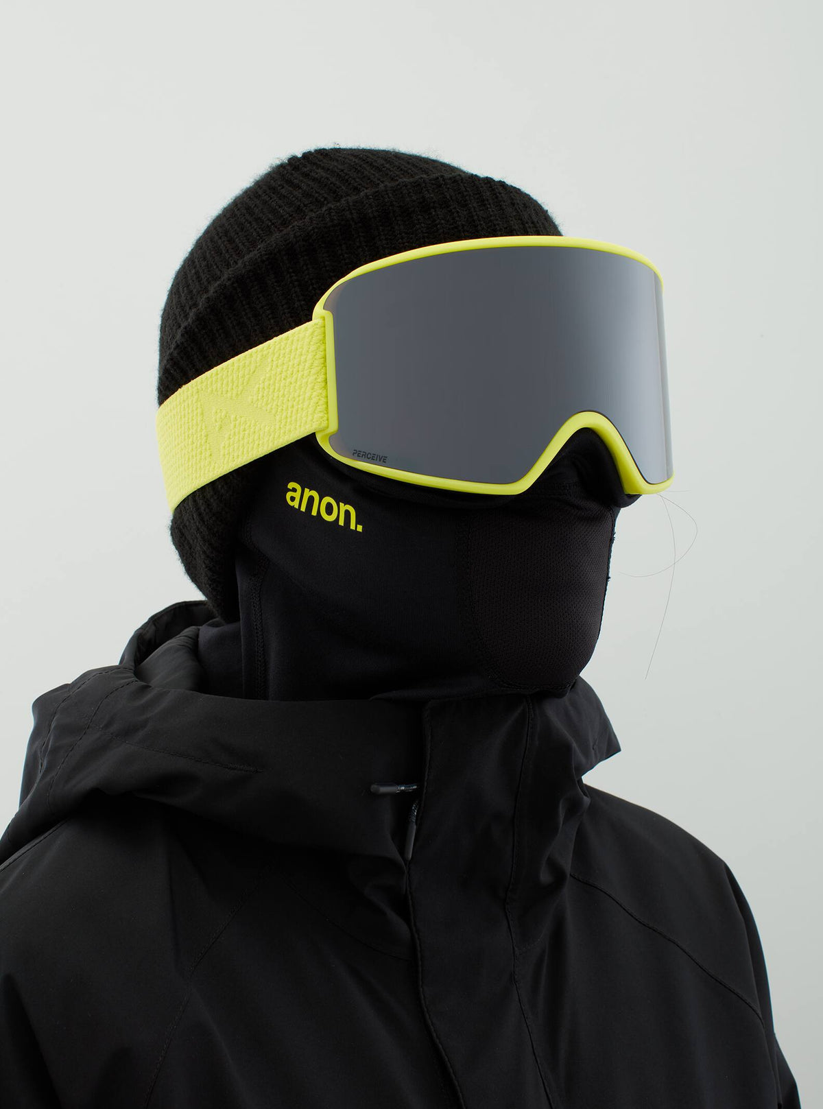 Anon Anon WM3 Goggles + Bonus Lens + MFI® Face Mask - Low Bridge Fit Frame: lemon, lens: perceive sunny onyx (6% / s4), spare lens: perceive variable violet (34% / s2)
