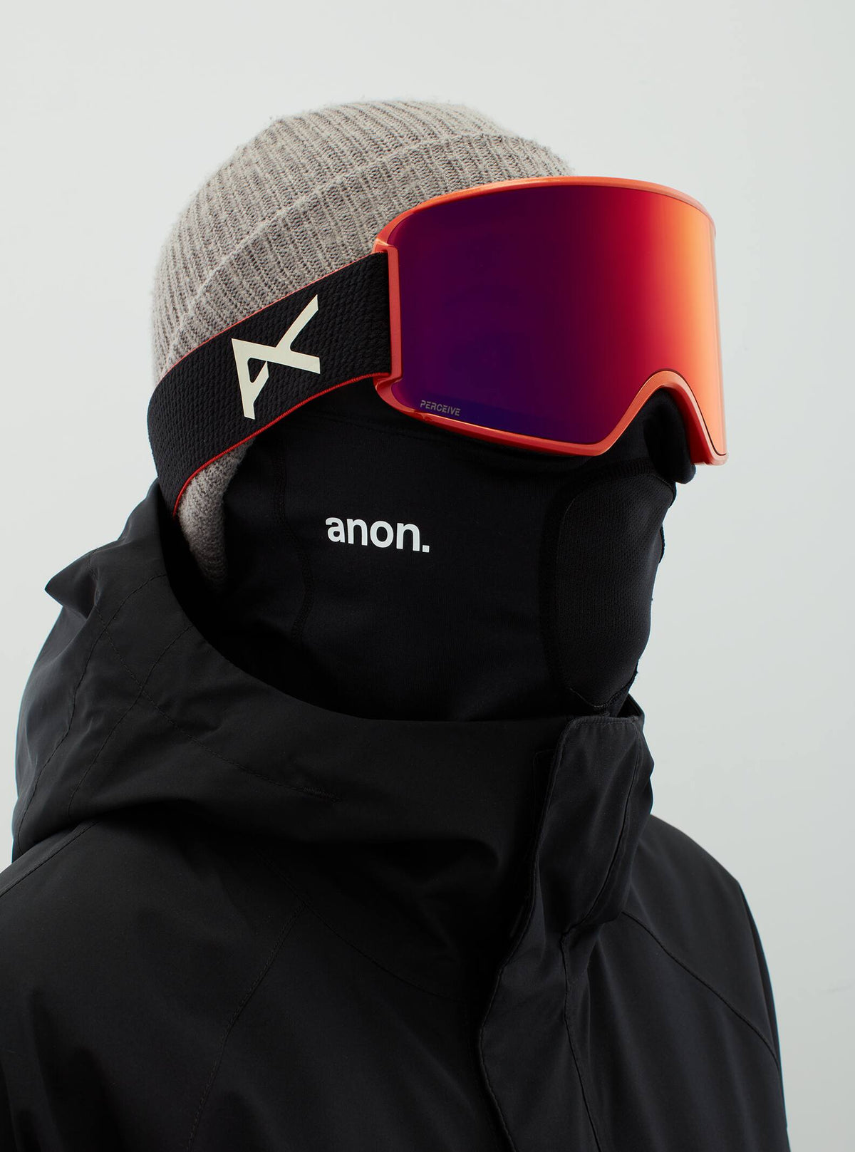 Anon Anon WM3 Goggles + Bonus Lens + MFI® Face Mask - Low Bridge Fit Frame: orange.com, lens: perceive sunny red (14% / s3), spare lens: perceive cloudy burst (59% / s1)