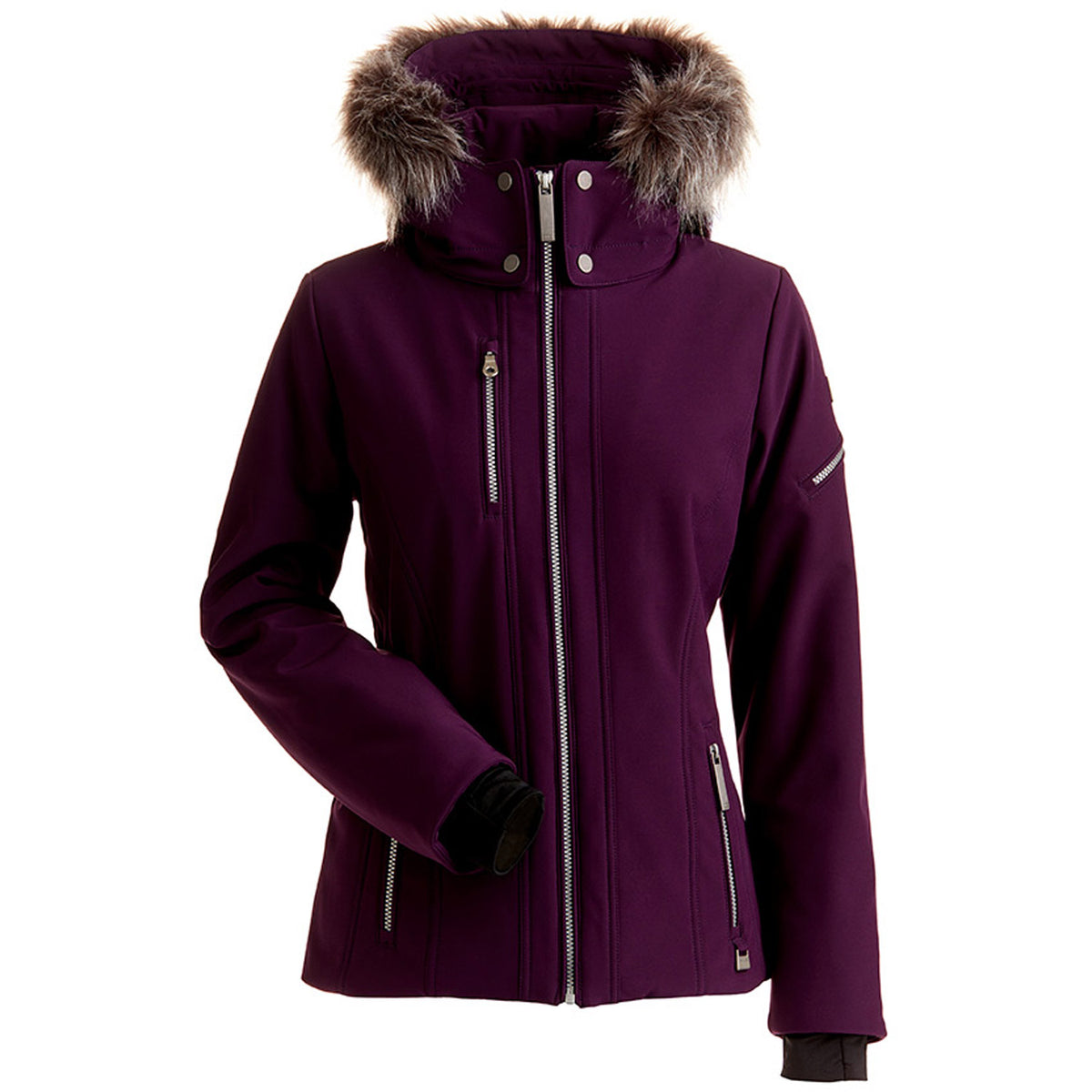 Nils Oliva Faux Fur Ski Jacket 2020 Bordeaux 1