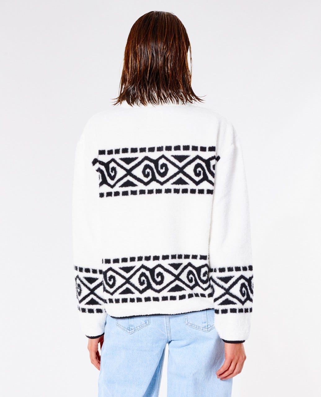 Rip Curl Cosmic Wave 1/4 Zip OFF WHITE