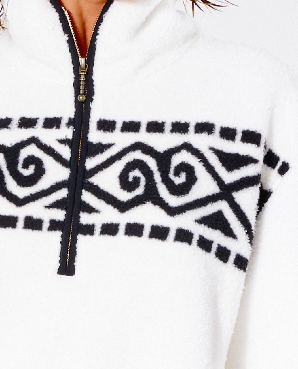 Rip Curl Cosmic Wave 1/4 Zip OFF WHITE