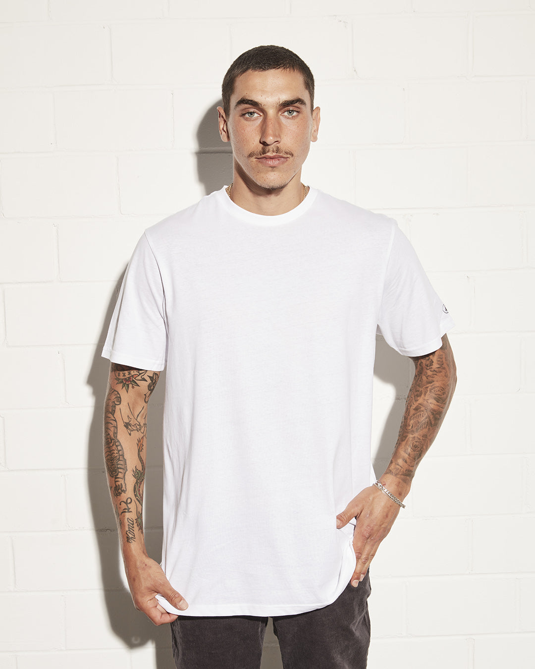 Solid Short Sleeve Tee - White