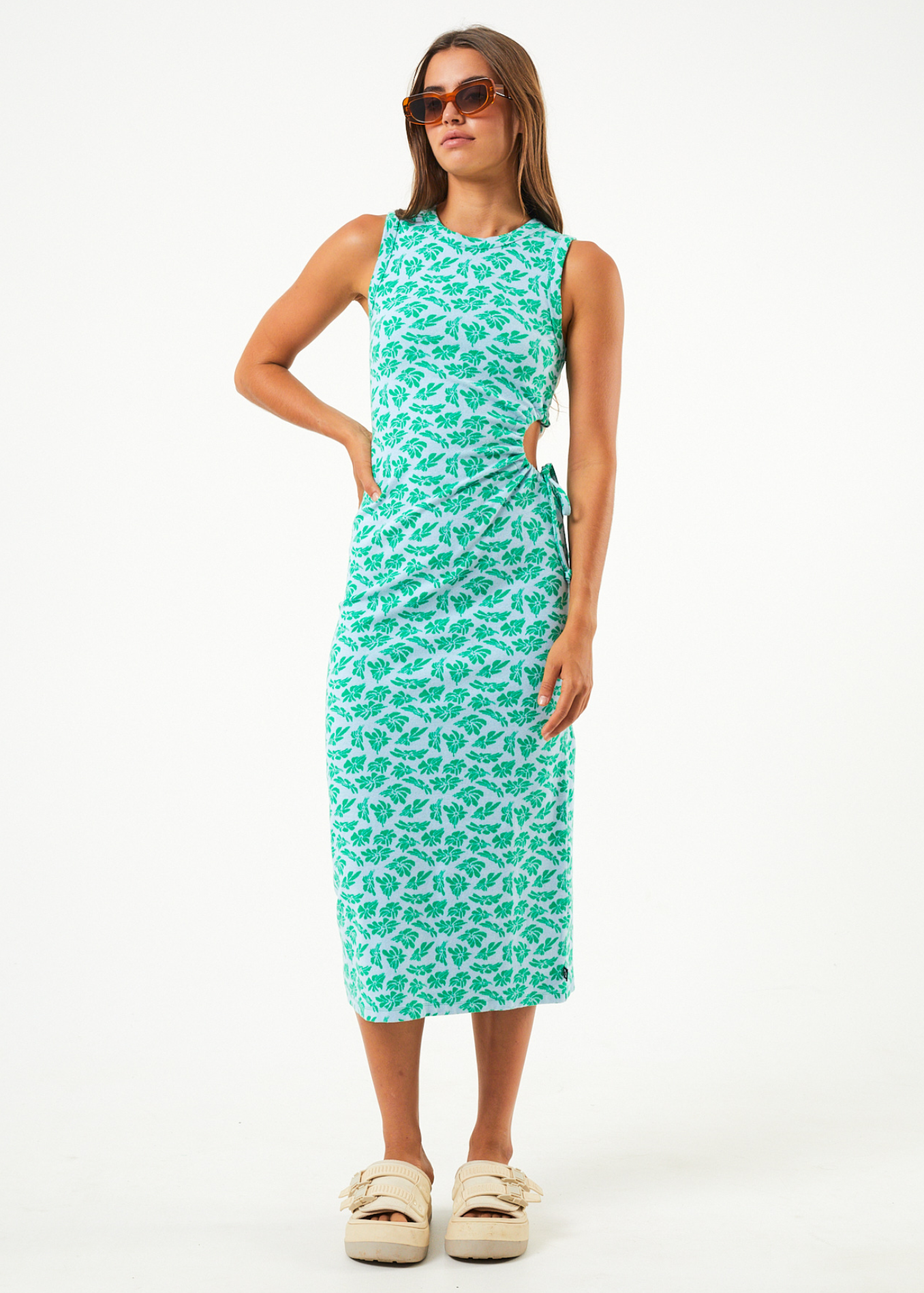 See You - Recycled Cut Out Maxi Dress - Powder Blue