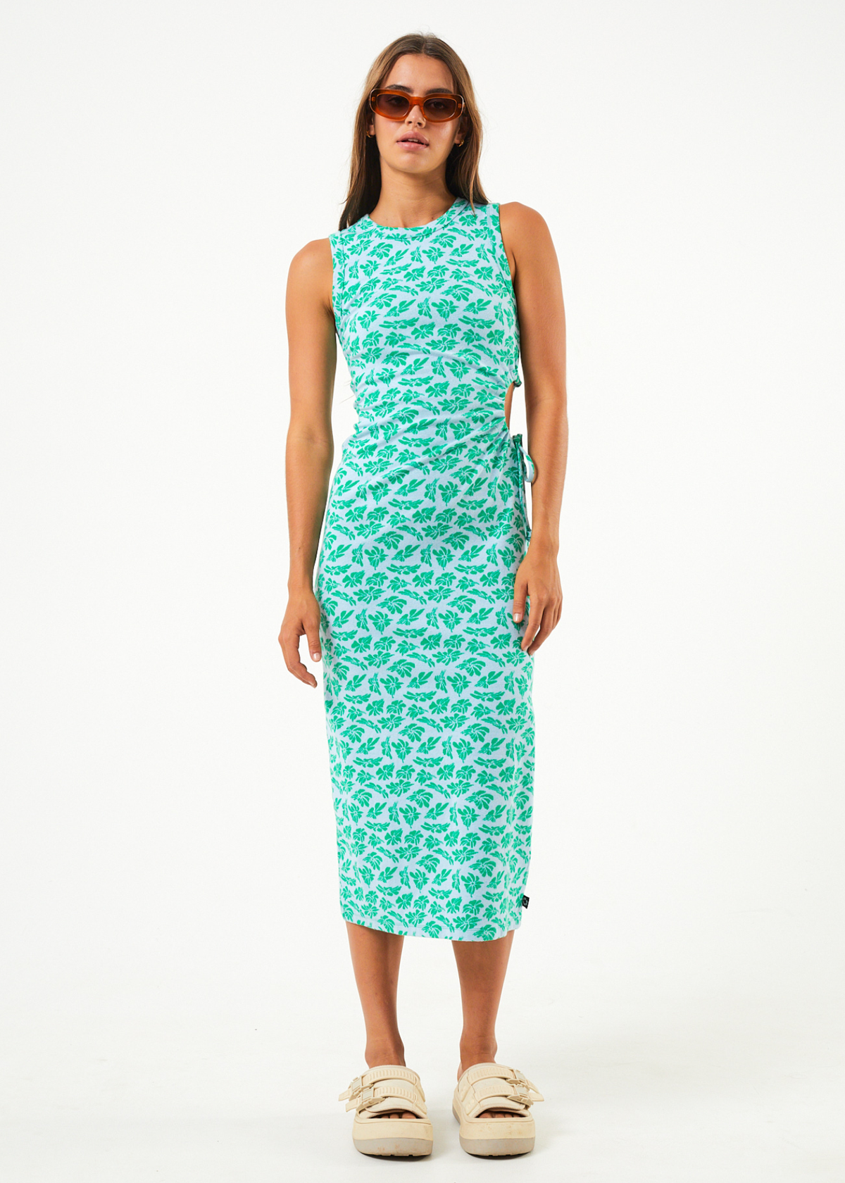 See You - Recycled Cut Out Maxi Dress - Powder Blue