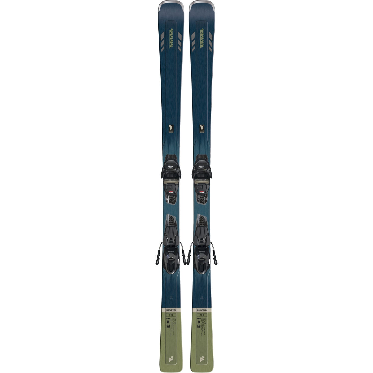 k2 disruption 78c men's skis 2024 + M3 11 Bindings - Green Thanks to its I K2 Disruption 78C Ski w/
