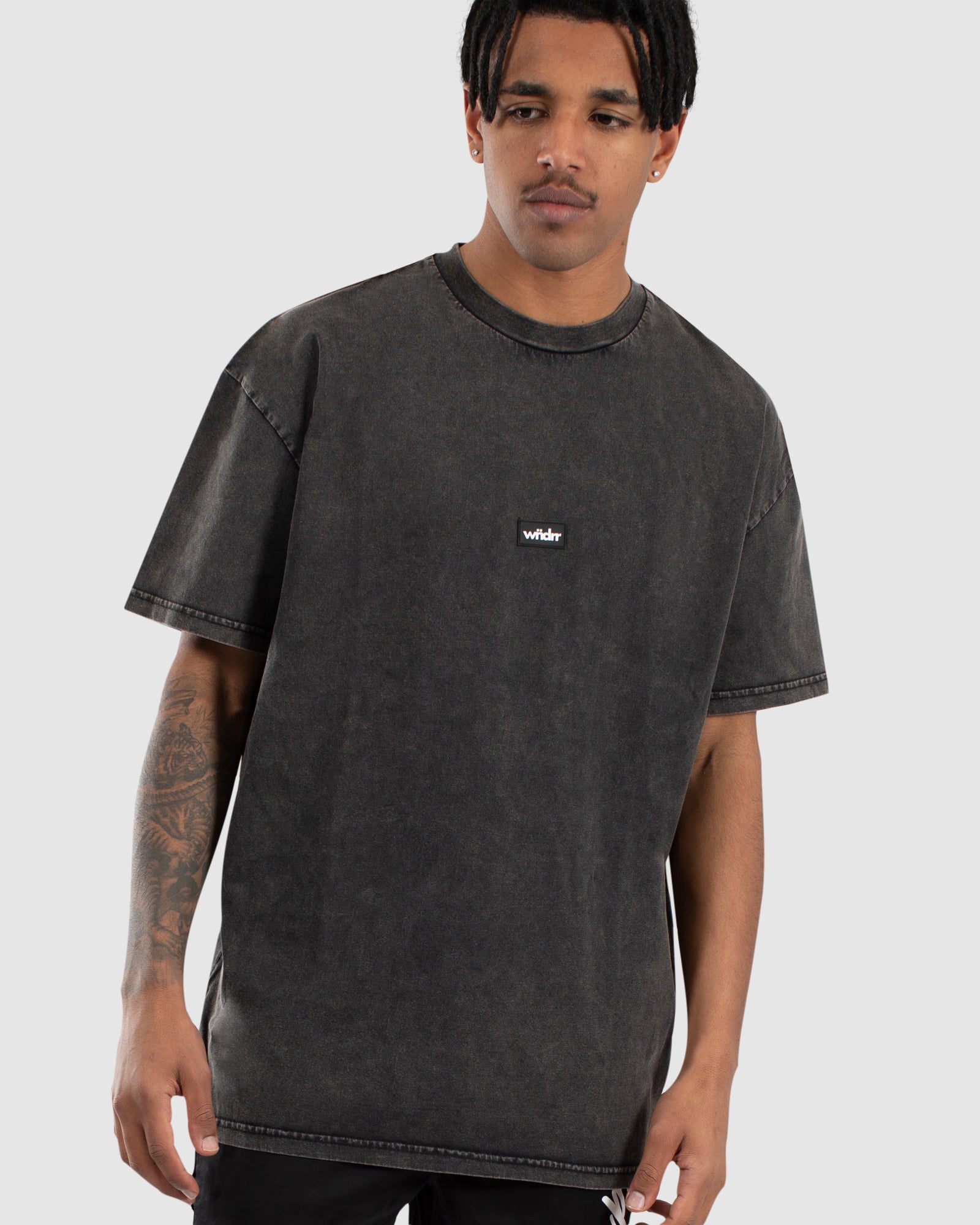 Hoxton Vintage Fit Tee - Washed Black
