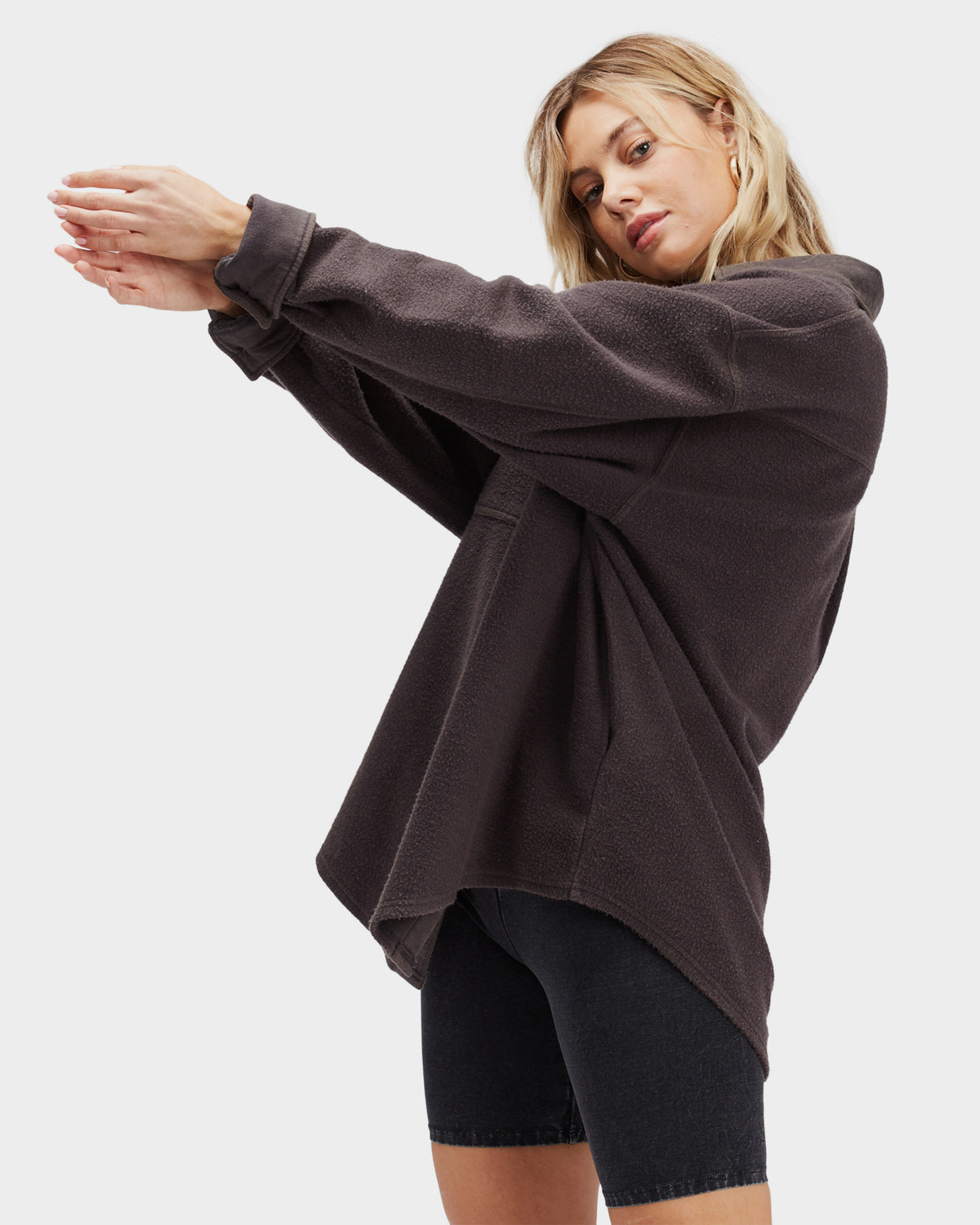 Any Time Shacket Fleece Top