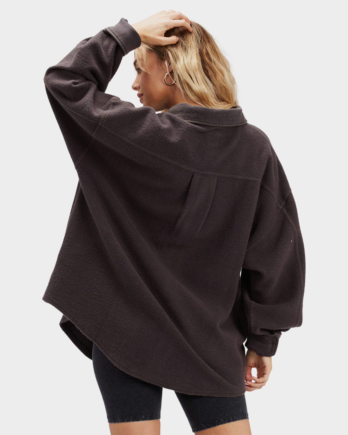 Any Time Shacket Fleece Top