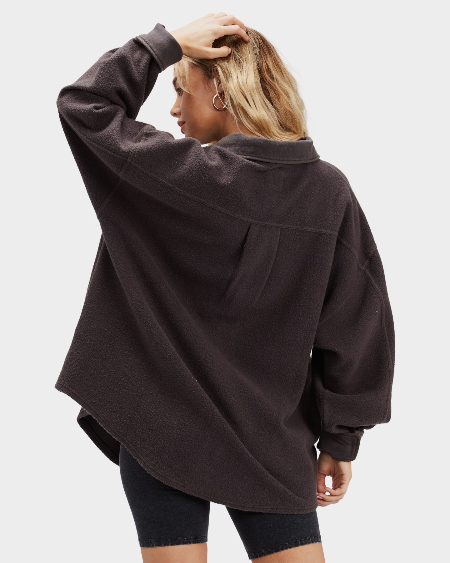 Any Time Shacket Fleece Top