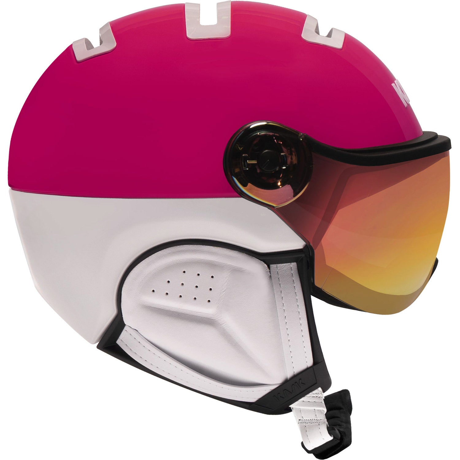 Class Sport Pink Gold Mirror Visor Helmet