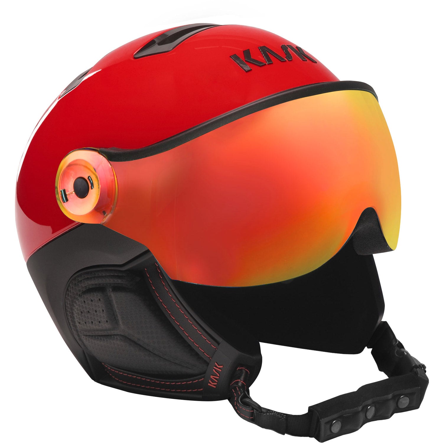 Montecarlo Red Mirror Visor Helmet