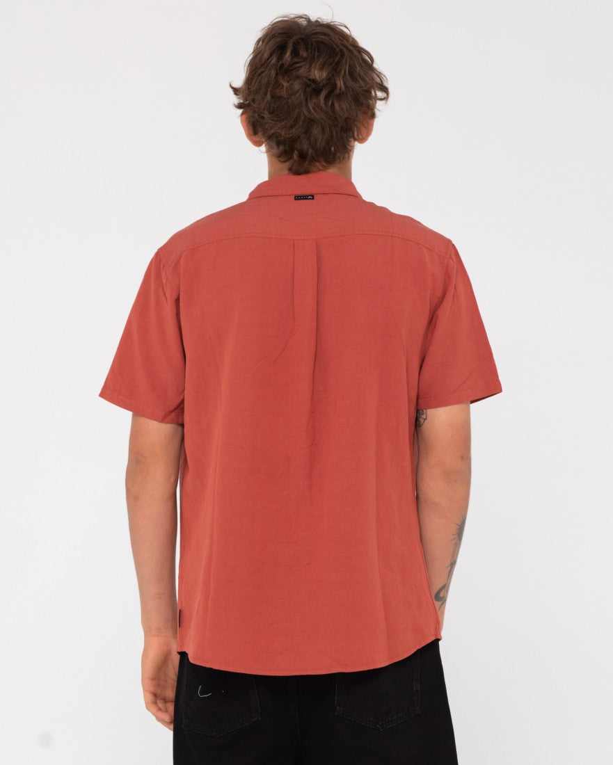 Overtone Short Sleeve Linen Shirt