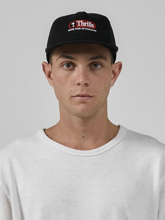 Series Embro 5 Panel Cap - Black