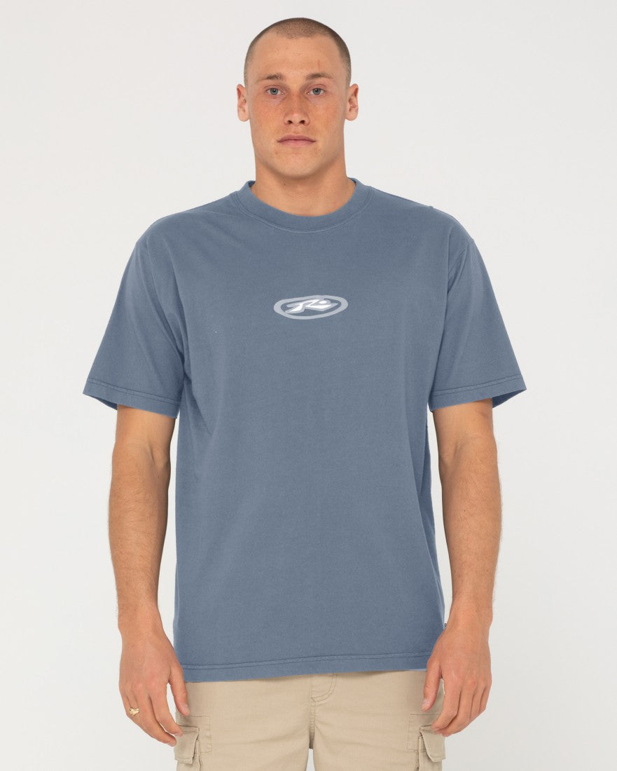 Rusty Slowmo Short Sleeve Tee China Blue