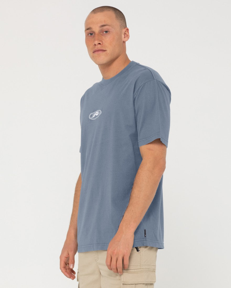 Rusty Slowmo Short Sleeve Tee China Blue