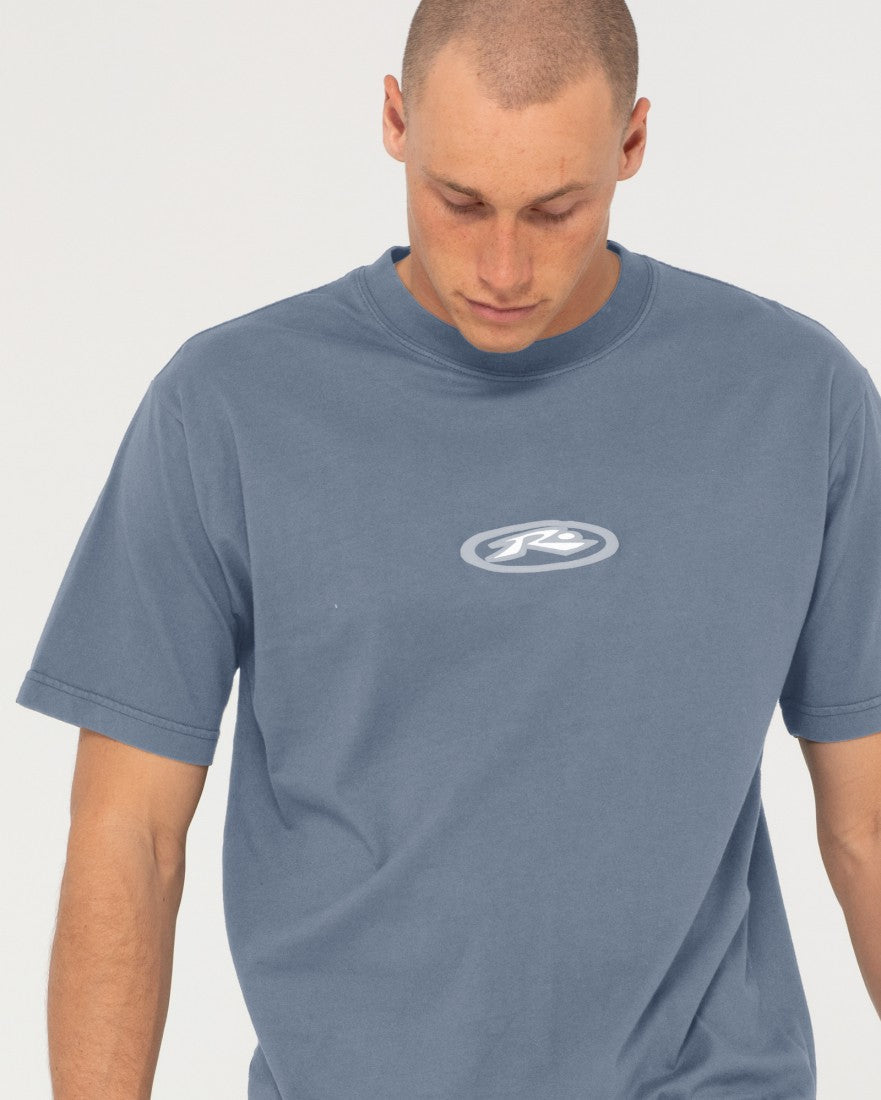 Rusty Slowmo Short Sleeve Tee China Blue