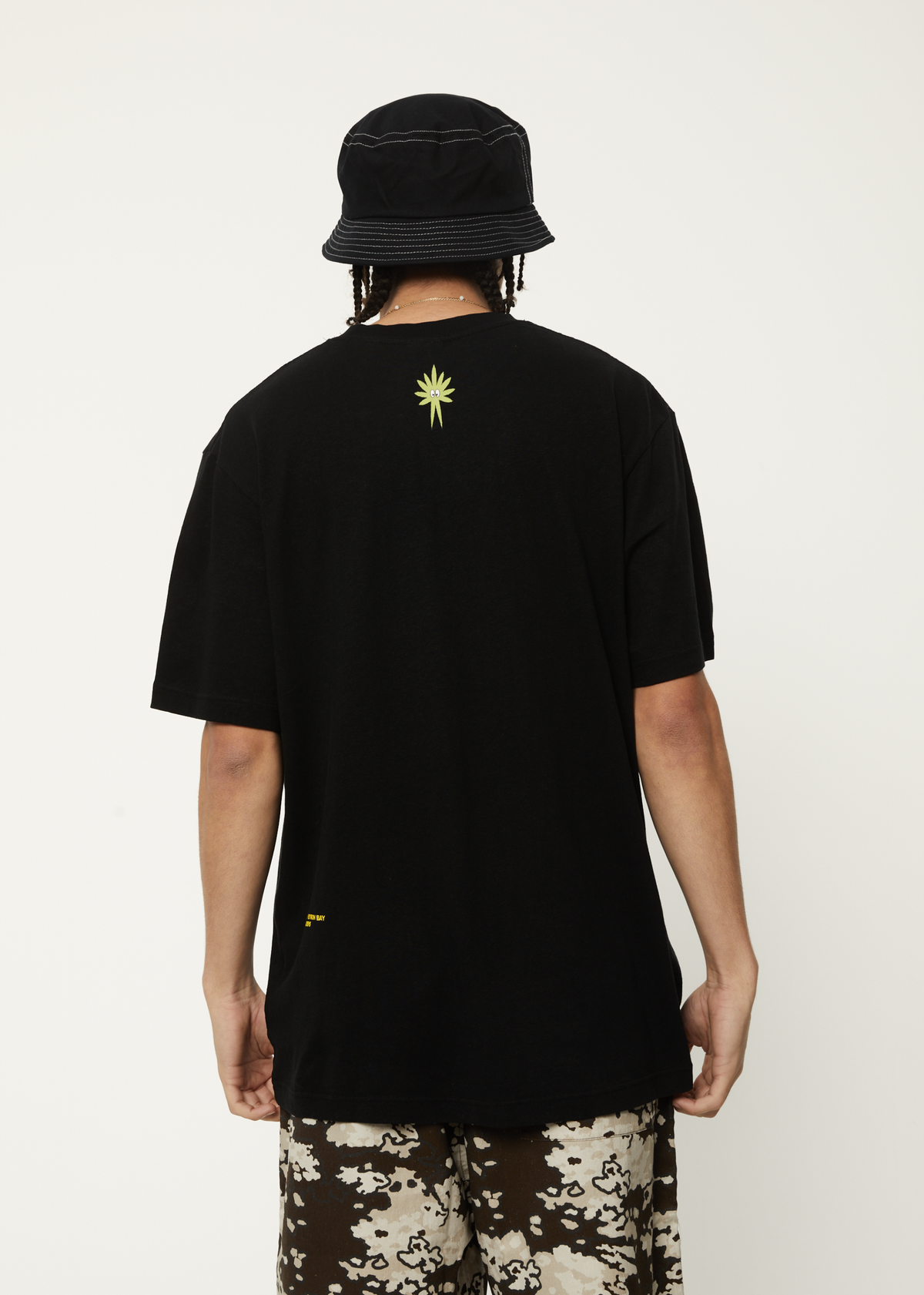 Programmed Hemp Boxy Graphic Logo T-Shirt - Black