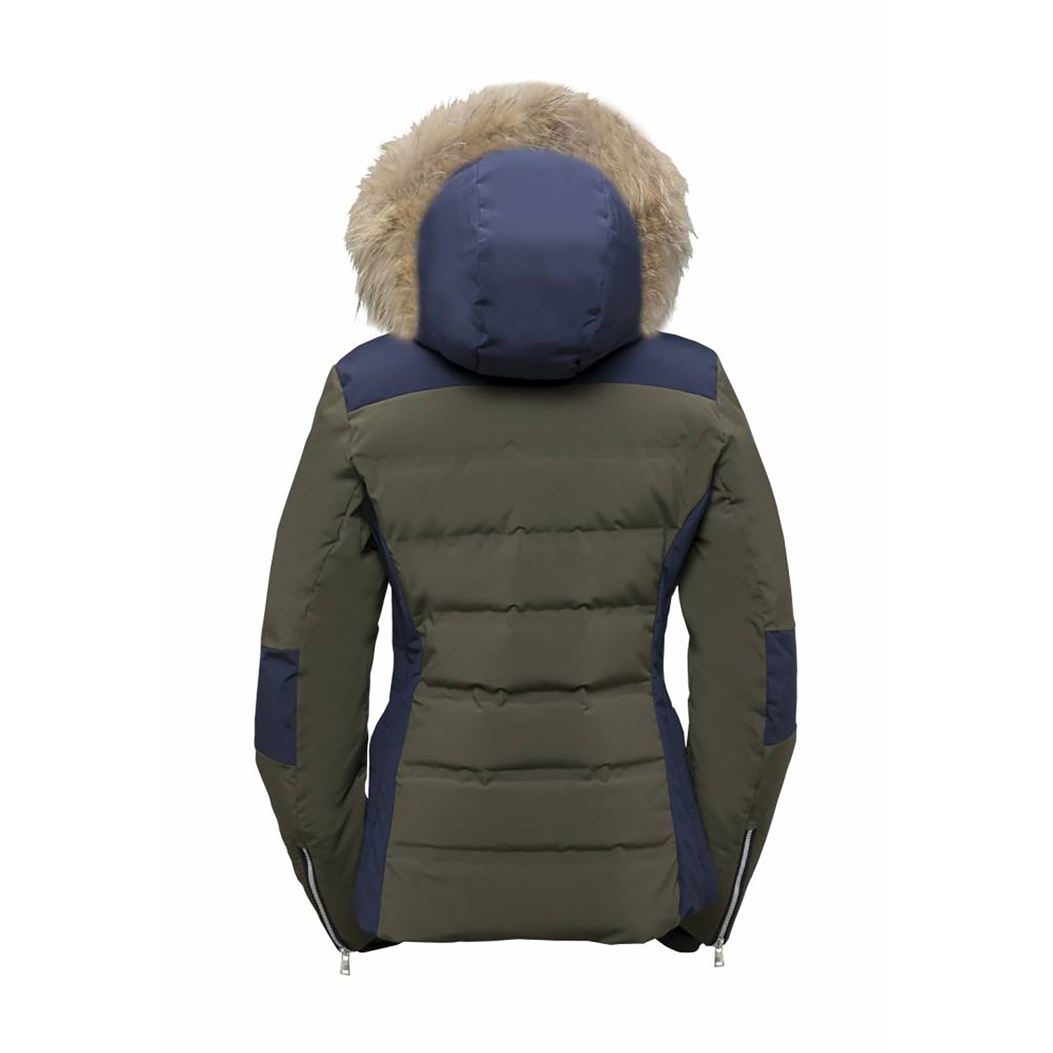 Phenix Chloe Hybrid Down with Fur Womens Ski Jacket 2019 Olive