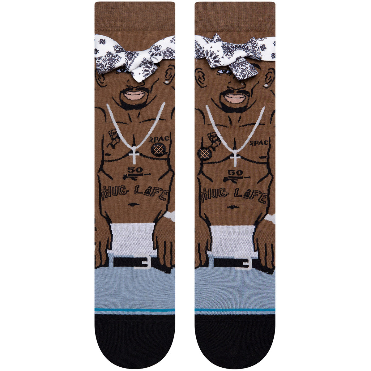 Tupac Resurrected Crew Sock